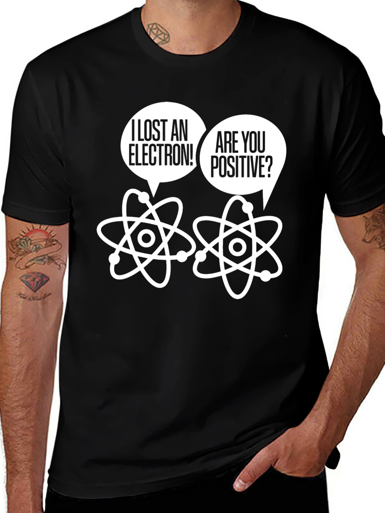 Variant 27 of I Lost An Electron T-Shirt - Funny Science Joke