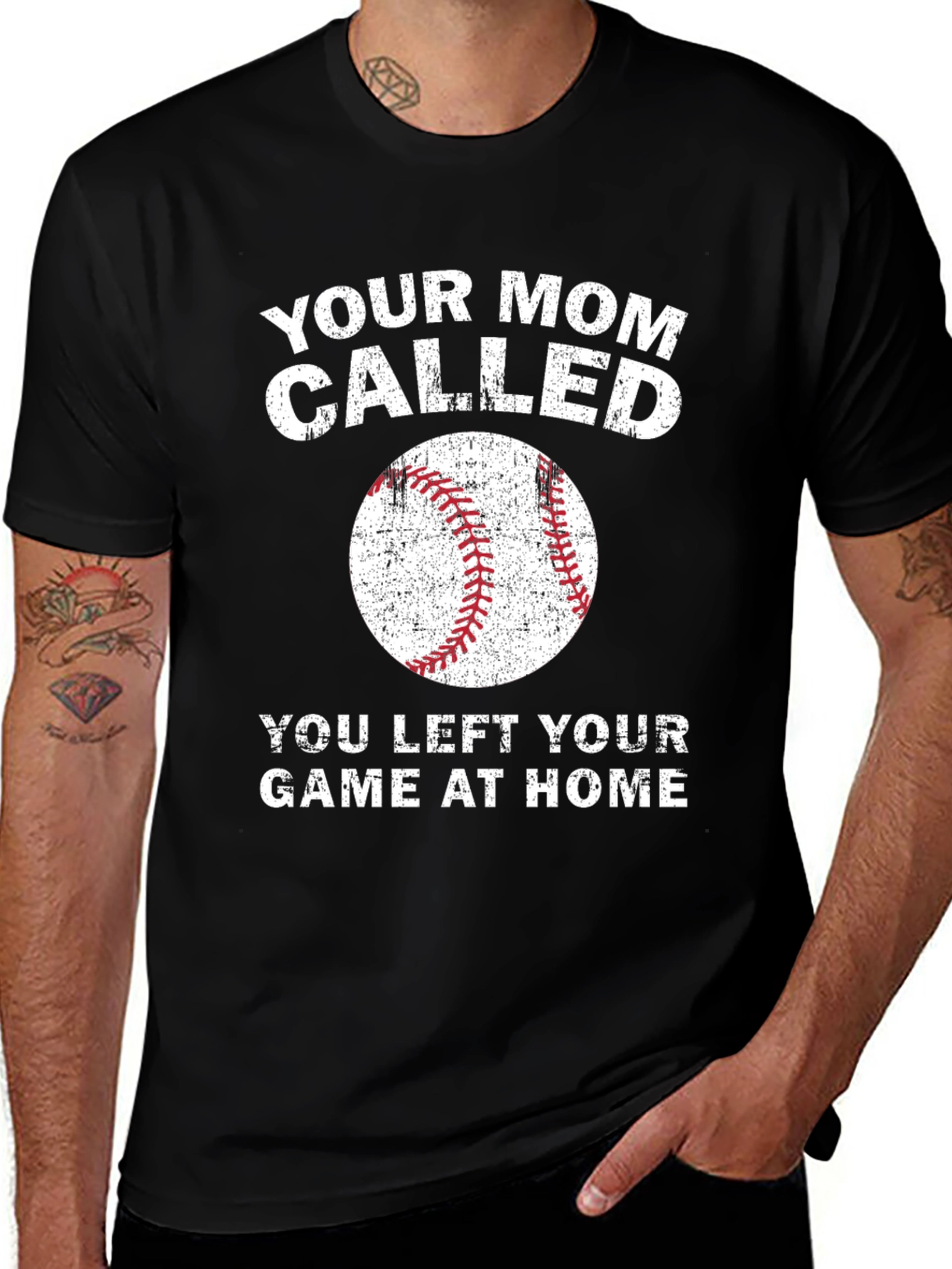 Variant 15 of Your Mom Called Baseball Graphic Tee