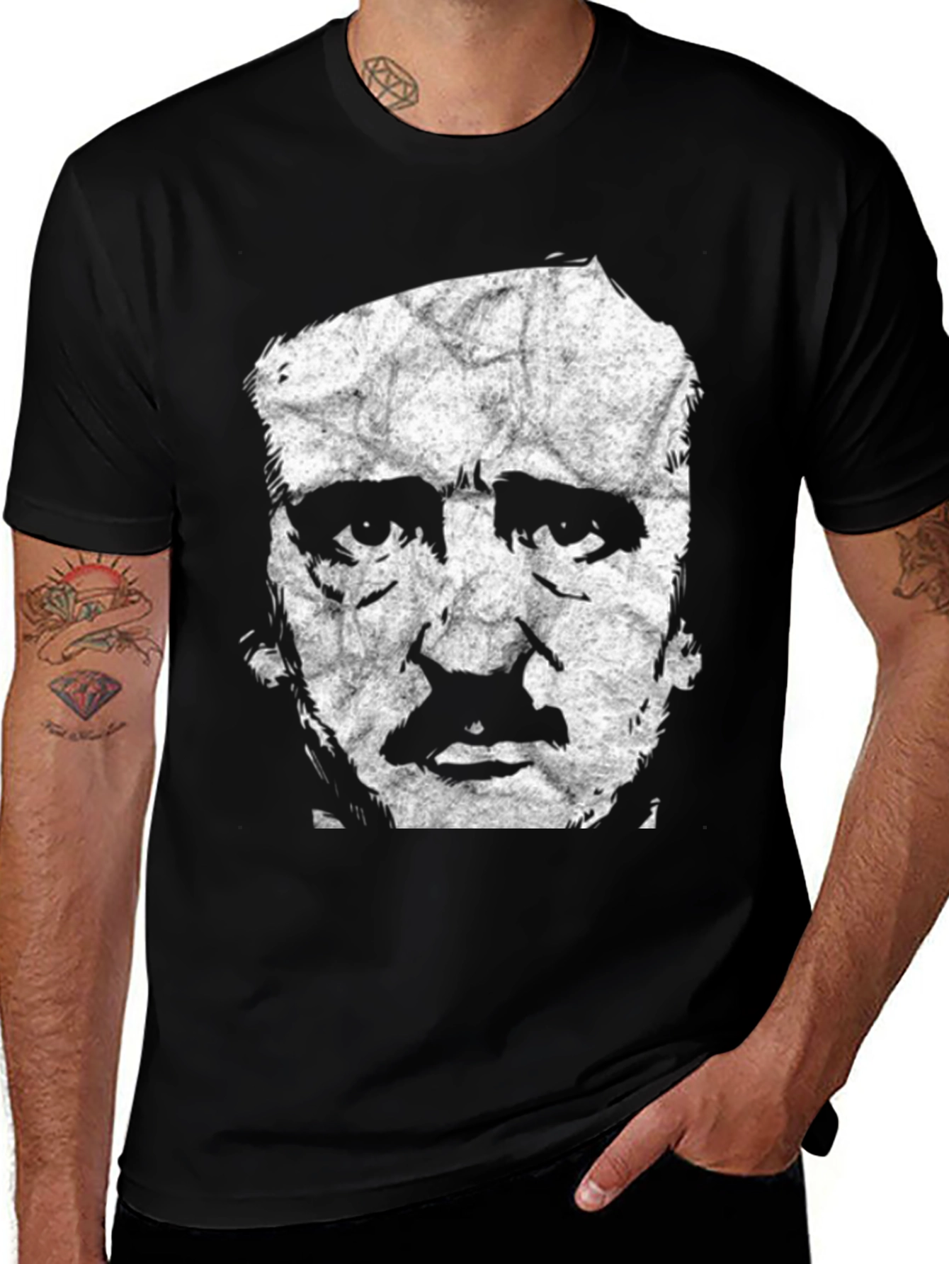 Edgar Allan Poe T-Shirt - Grunge Portrait Tee