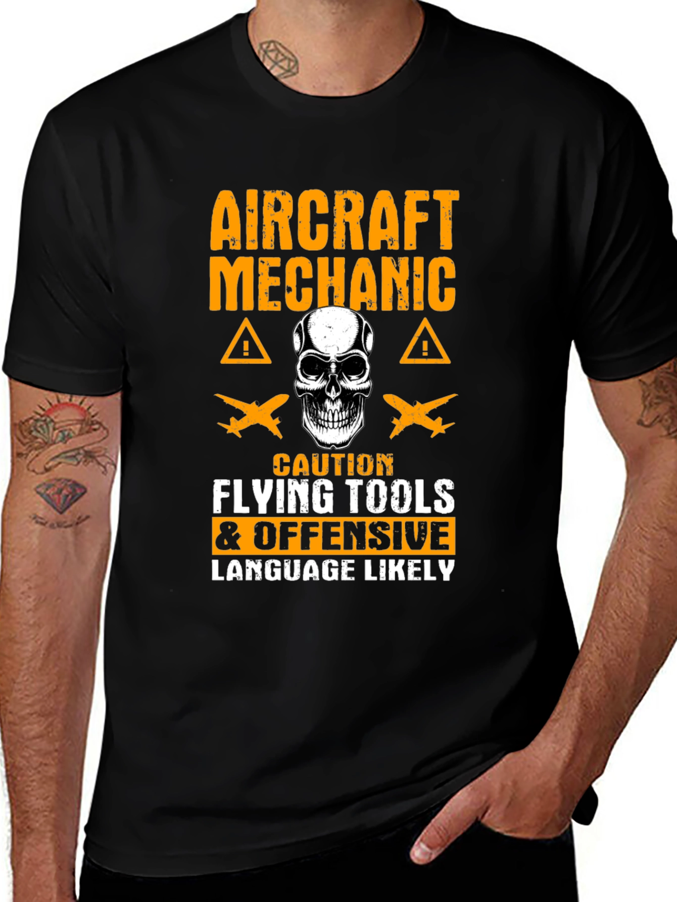 Variant 28 of Aircraft Mechanic Caution T-Shirt