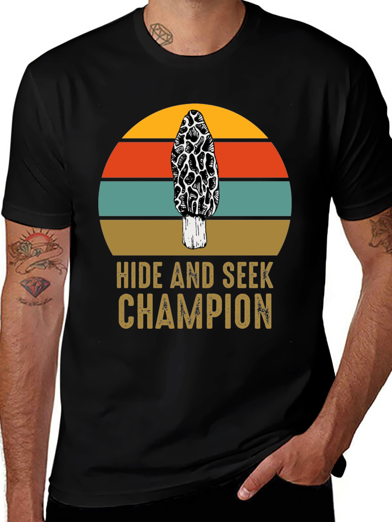 Variant 14 of Hide and Seek Champion Morel Mushroom Graphic Tee