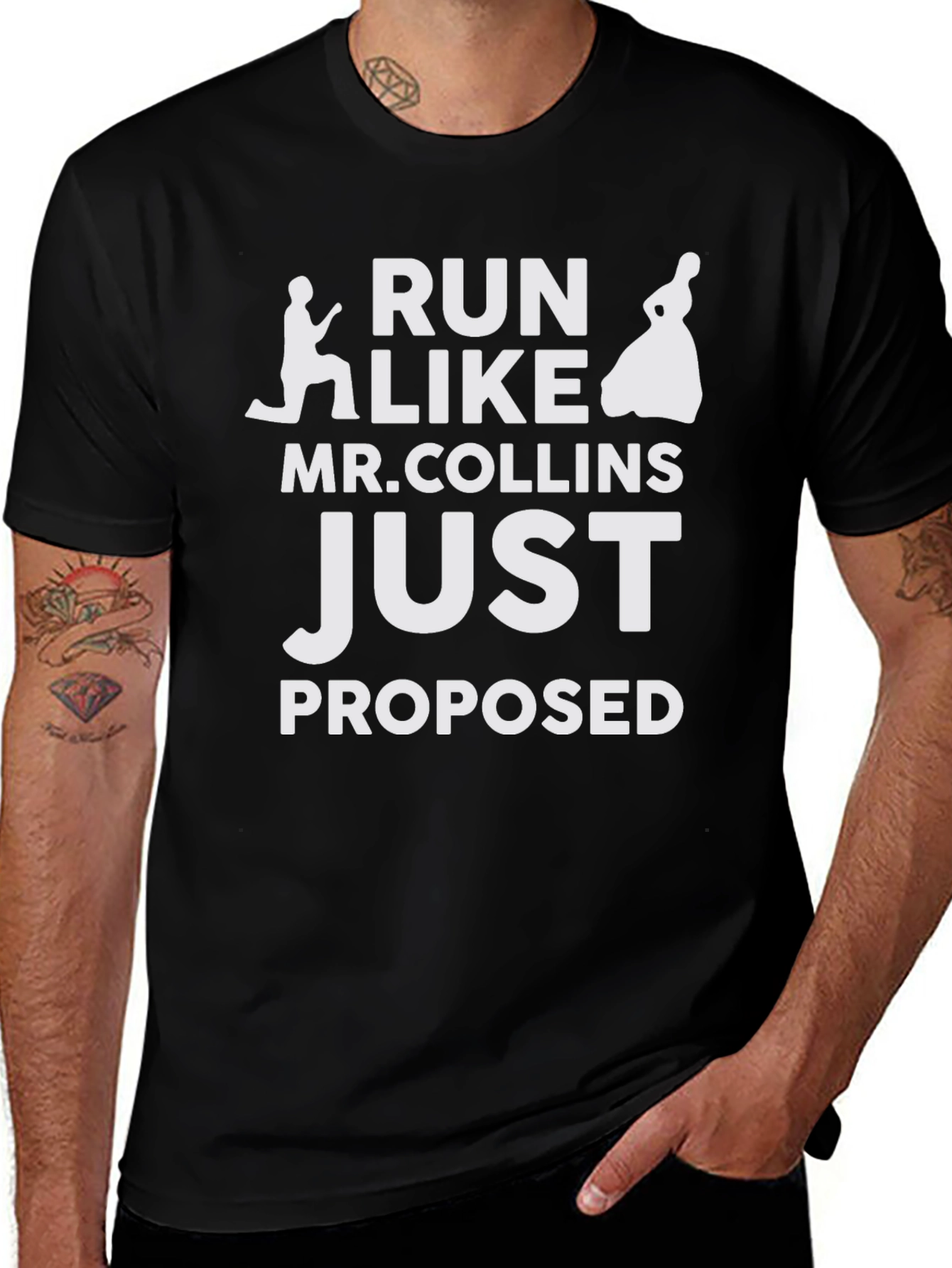Variant 29 of Run Like Mr. Collins T-Shirt - Pride and Prejudice