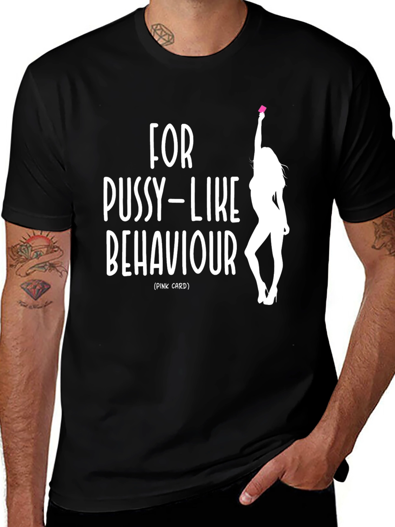 Variant 10 of Funny "Pink Card" T-Shirt