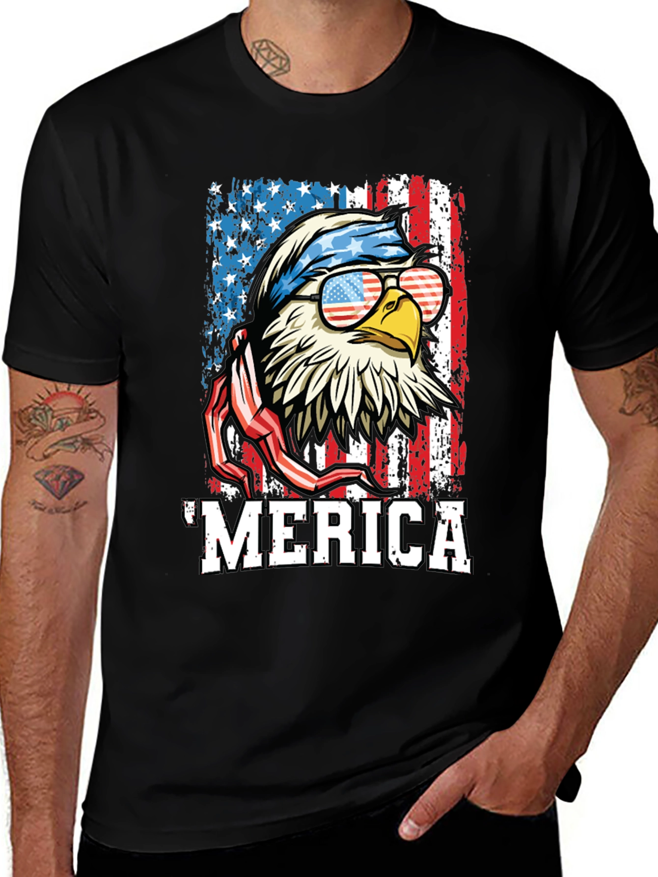 Variant 14 of Patriotic Eagle 'Merica Graphic T-Shirt
