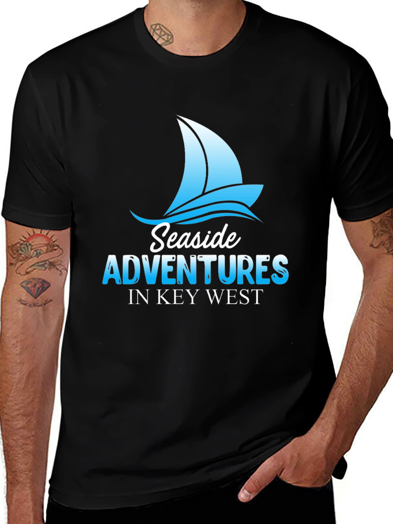 Seaside Adventures Key West Black T-Shirt