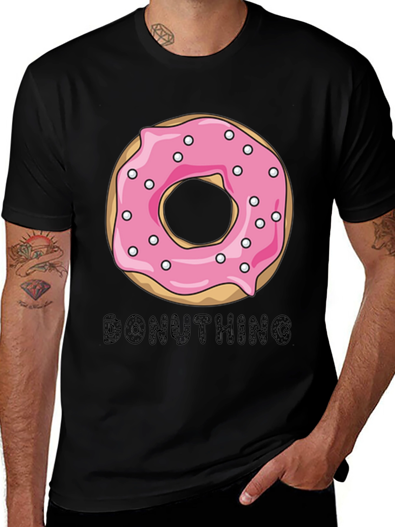 Variant 15 of Donuthing Black Graphic T-Shirt - Novelty Design