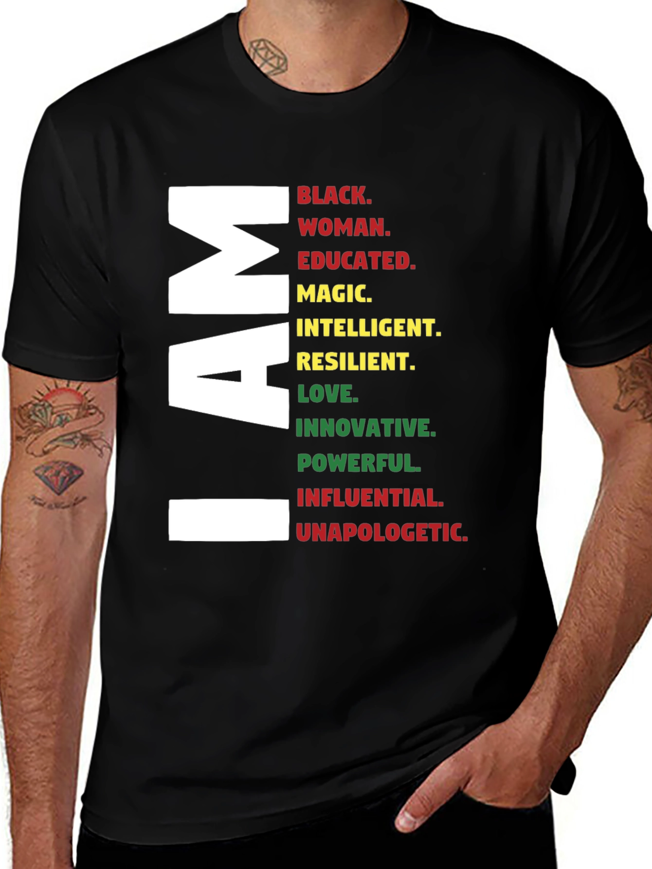 I AM Black Woman T-Shirt - Empowering Graphic Tee