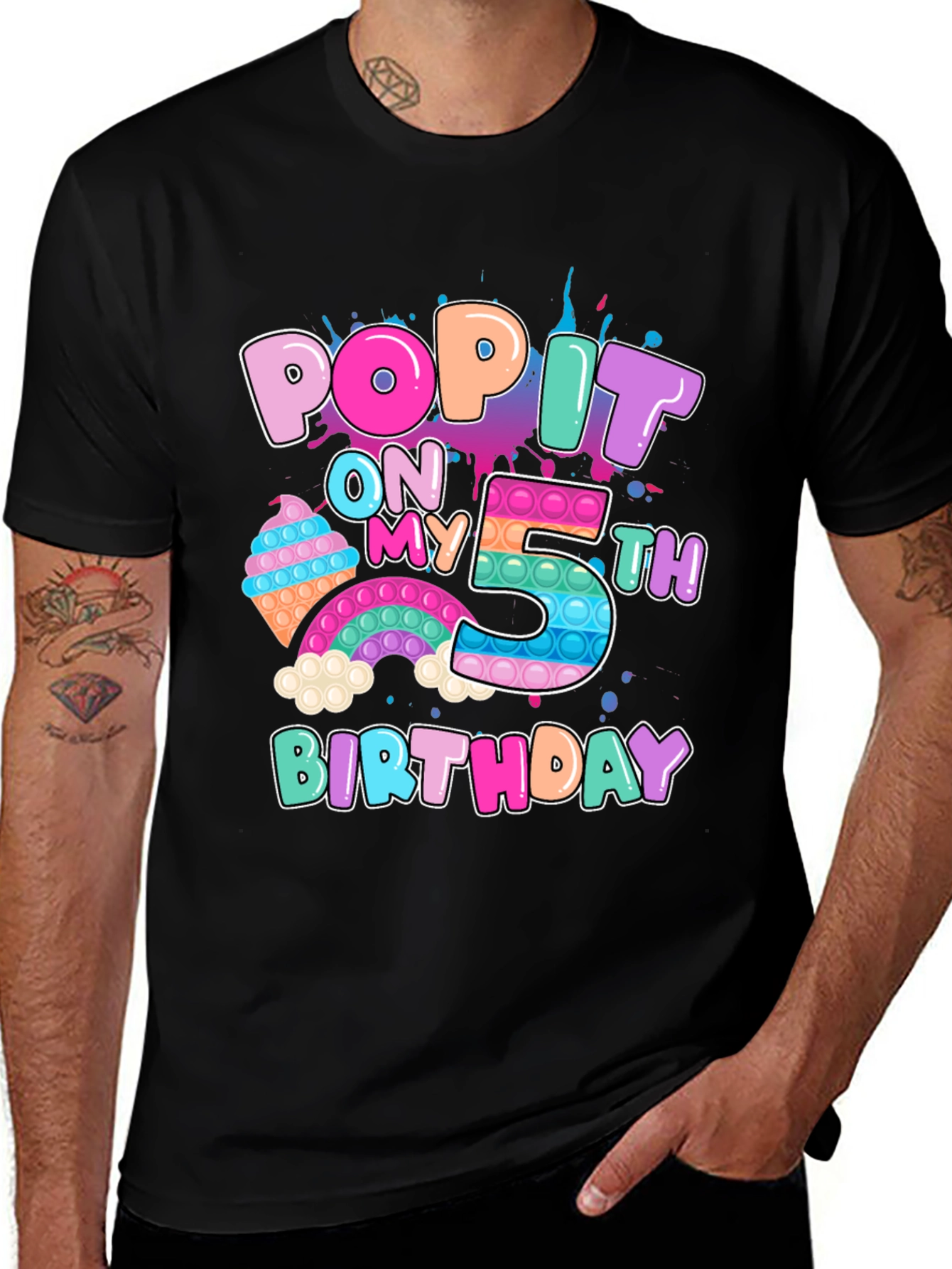 Variant 27 of Pop It On My 5th Birthday T-Shirt