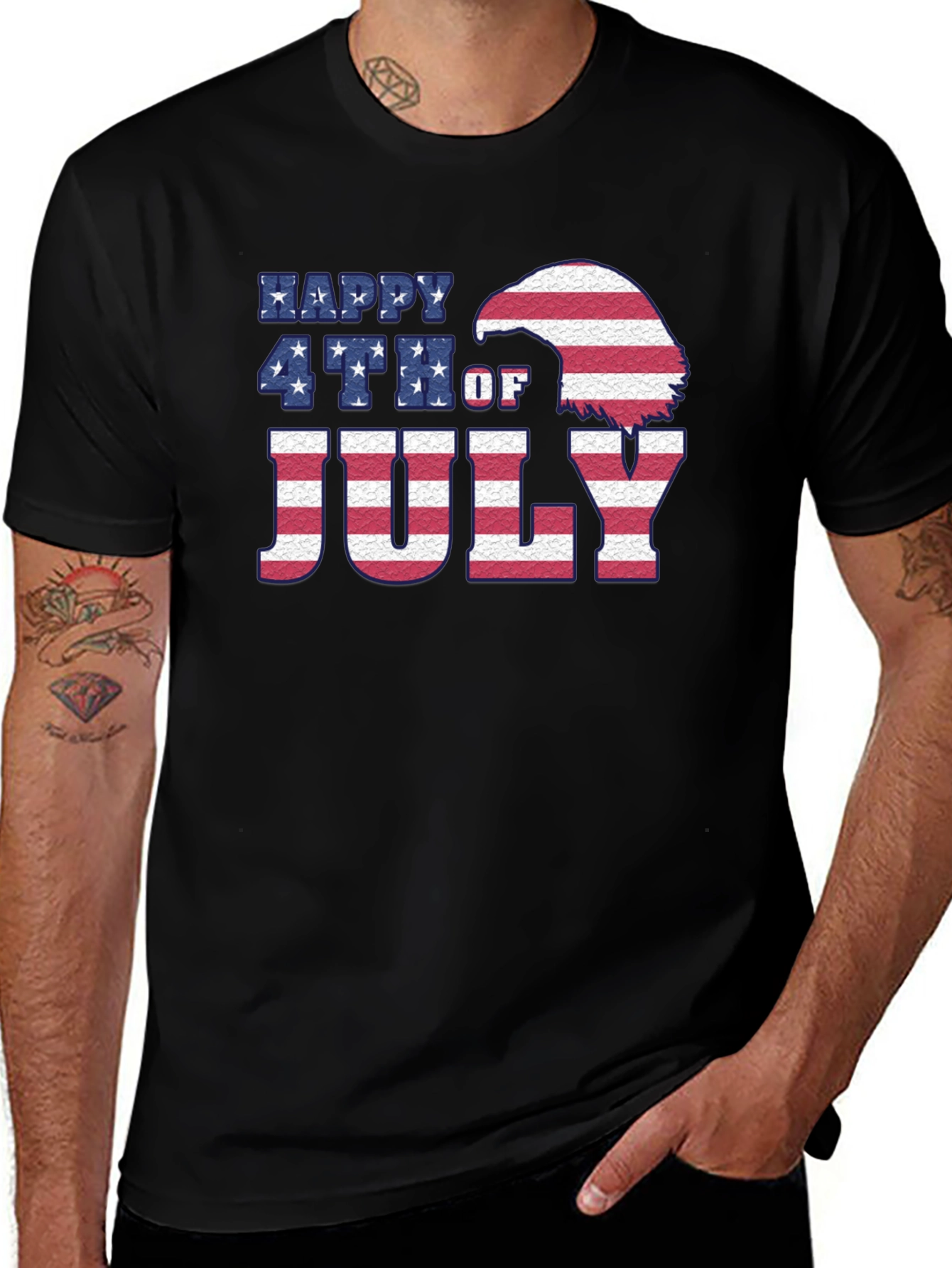 Variant 27 of Patriotic Happy 4th of July Graphic Tee