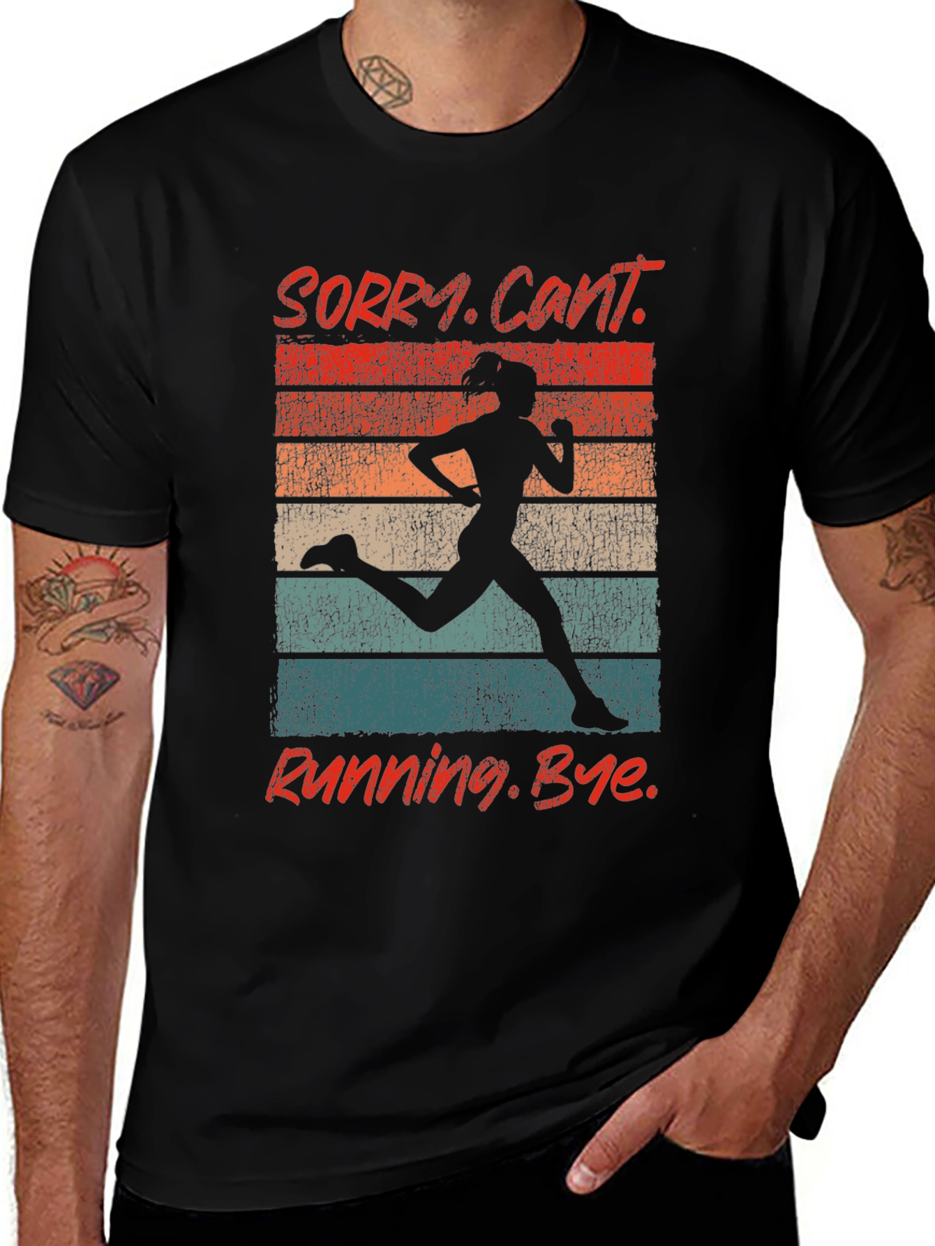 Variant 15 of Retro Running Graphic T-Shirt