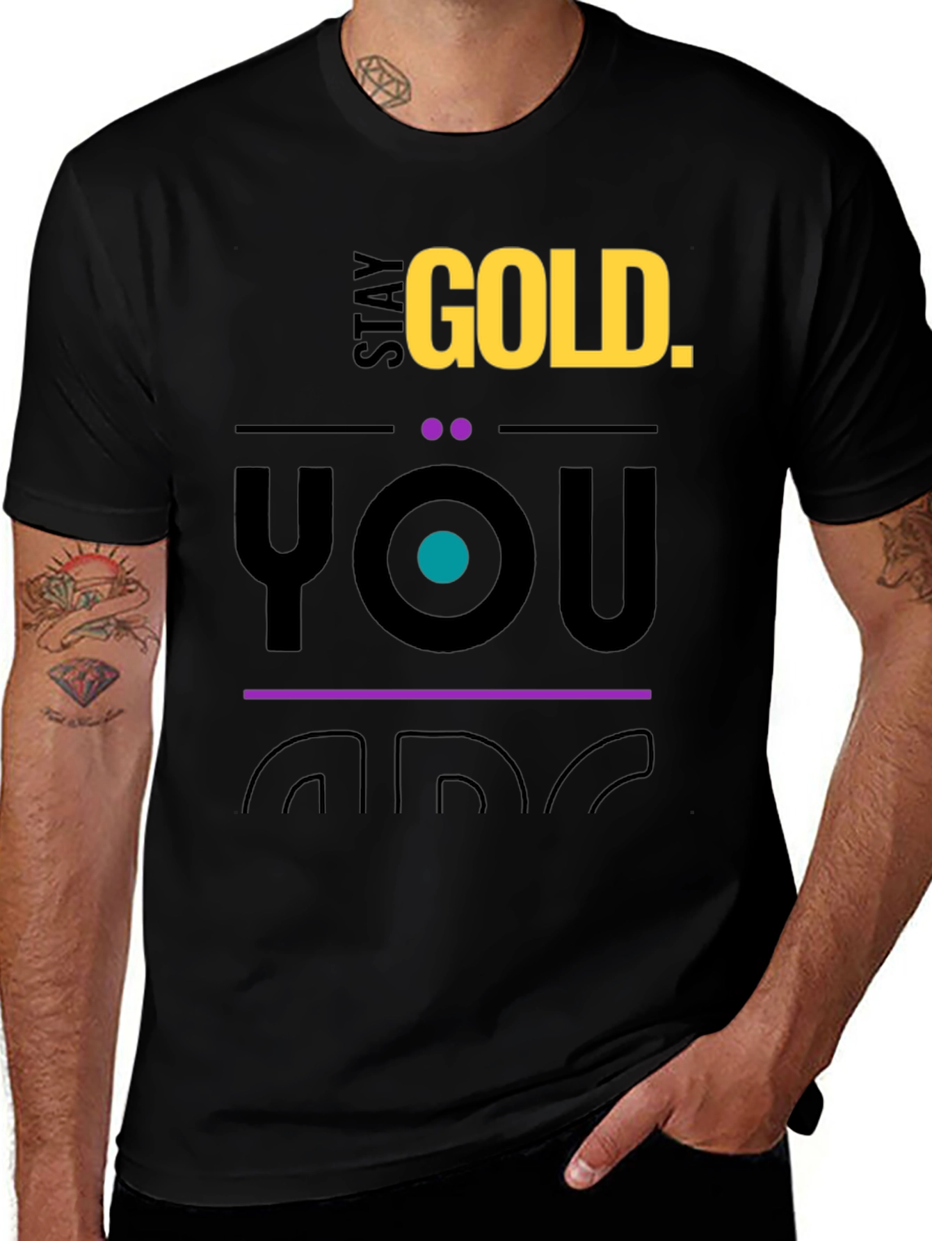 Variant 8 of Stay Gold Graphic Tee - Stylish Comfort Fit