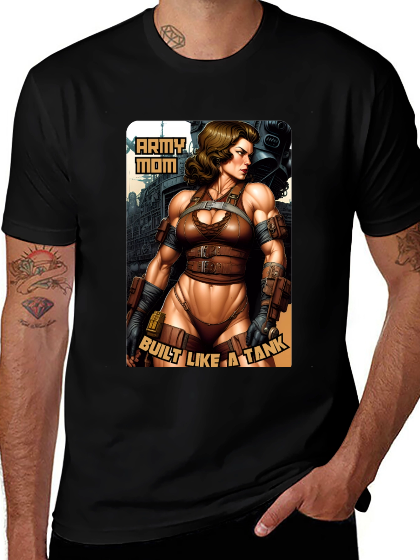 Army Mom Built Like a Tank T-Shirt
