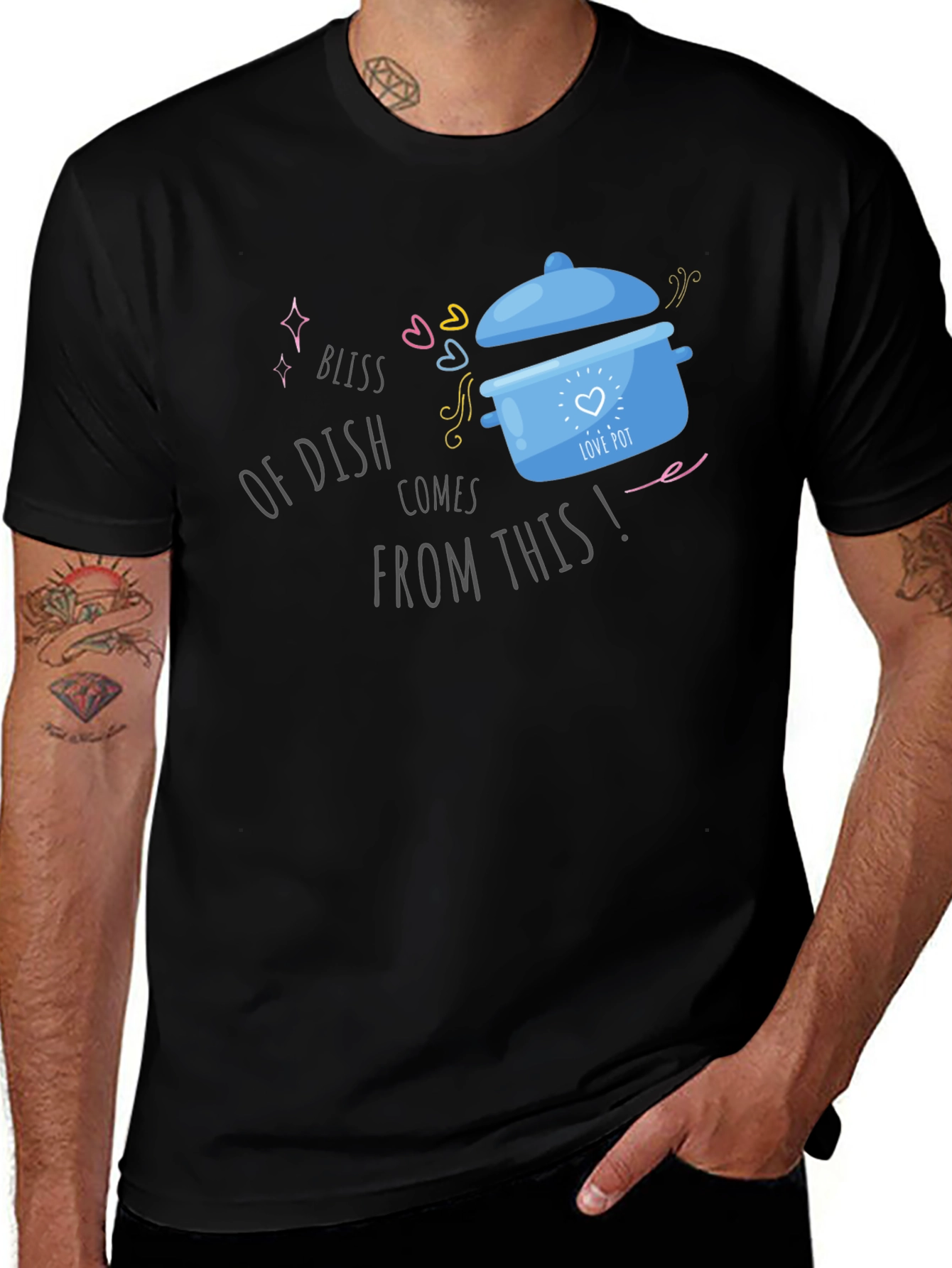 Variant 16 of Bliss of Dish T-Shirt - Love Pot Design