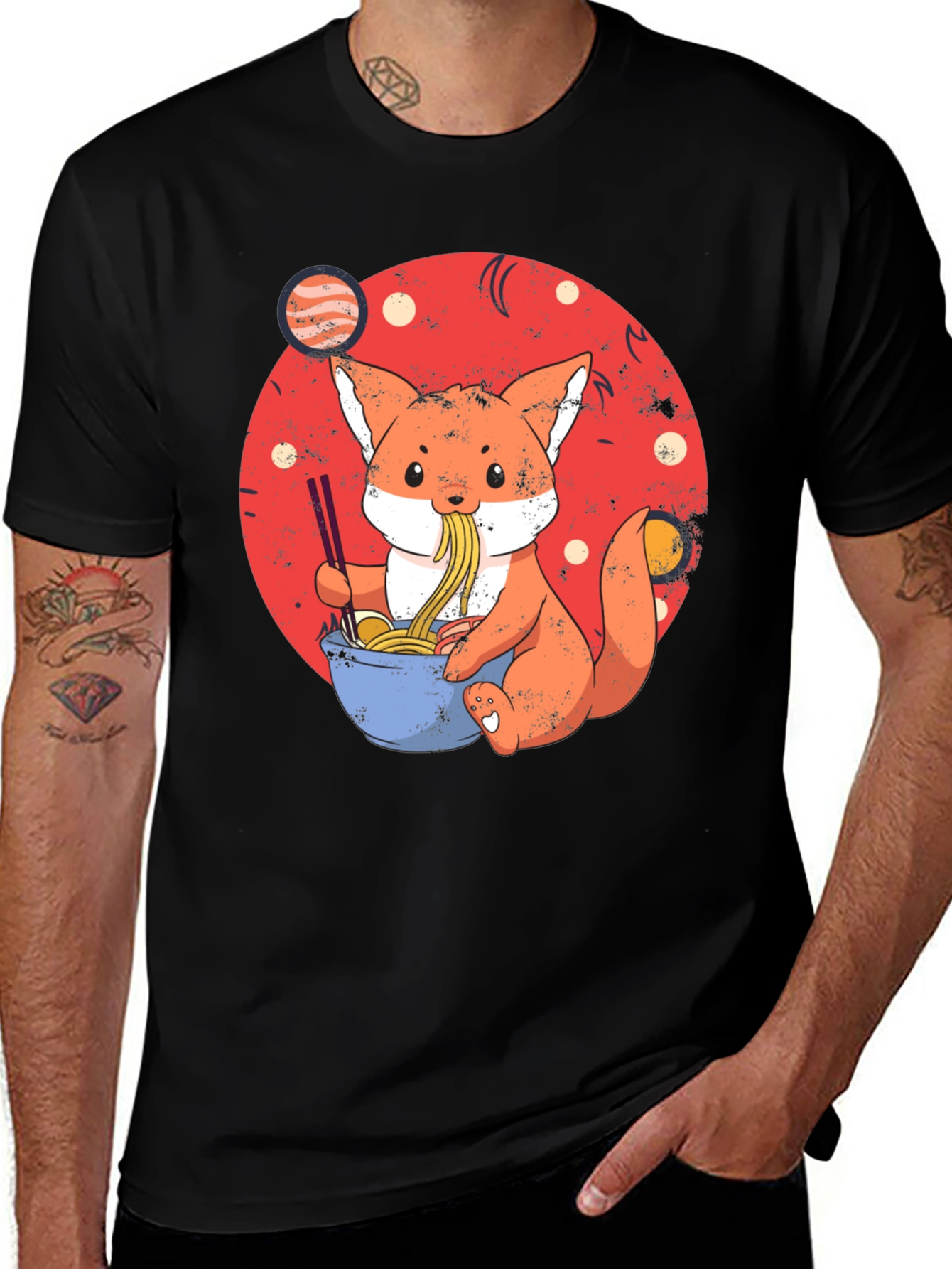 Fox Ramen T-Shirt - Anime Style