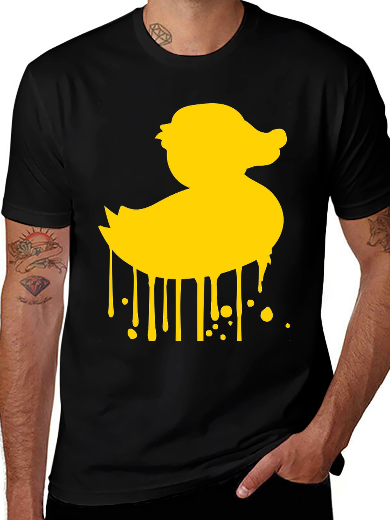 Variant 25 of Rubber Duck Drip Graphic T-Shirt - Mens Casual Tee