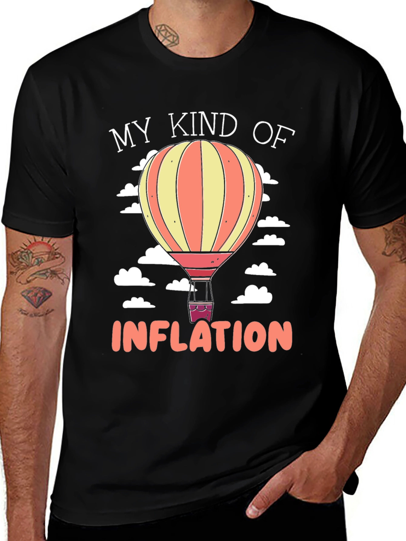 Variant 29 of My Kind of Inflation Hot Air Balloon Graphic Tee