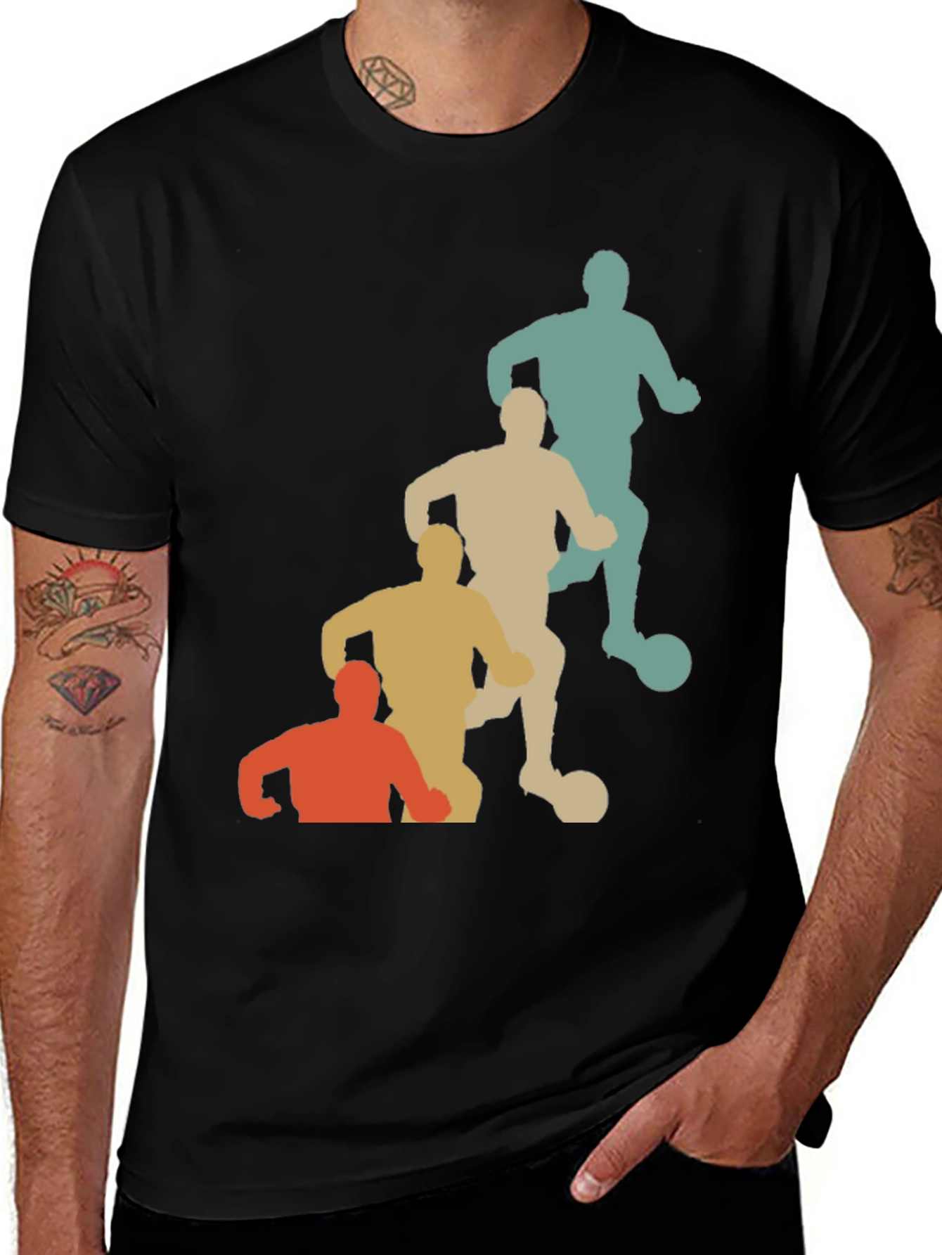 Variant 15 of Retro Soccer Player Graphic T-Shirt