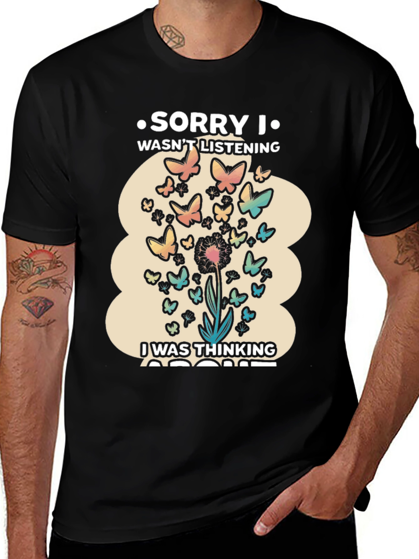 Variant 7 of Butterfly Thinking T-Shirt - Soft Cotton Tee