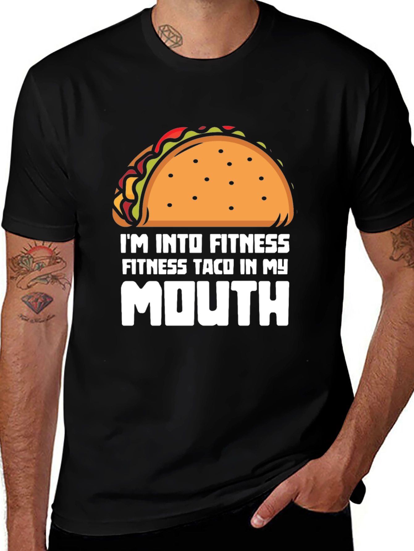 Variant 30 of Fitness Taco T-Shirt - Humorous Foodie Tee