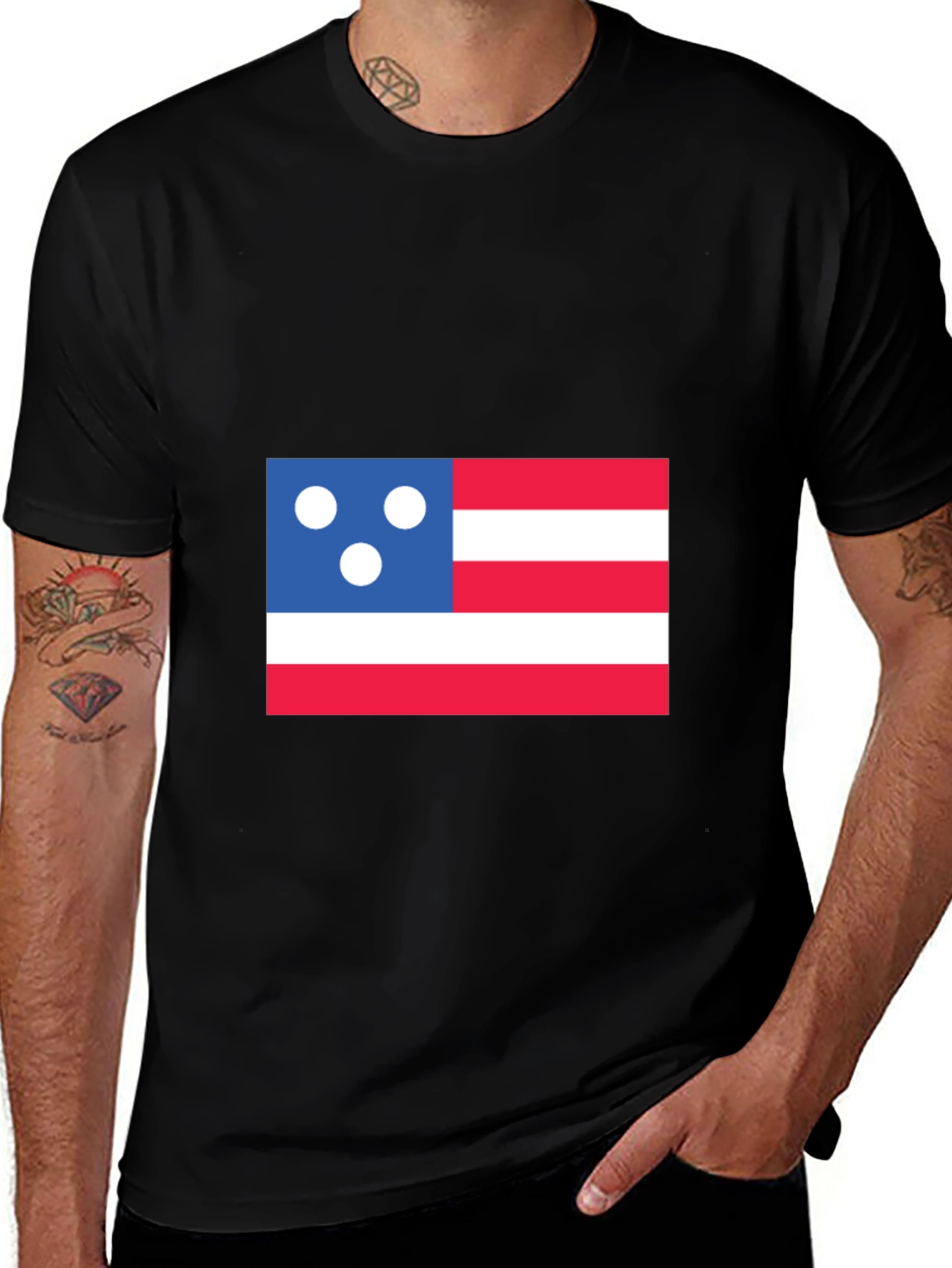 Black Patriotic Graphic T-Shirt - Novelty Design main image