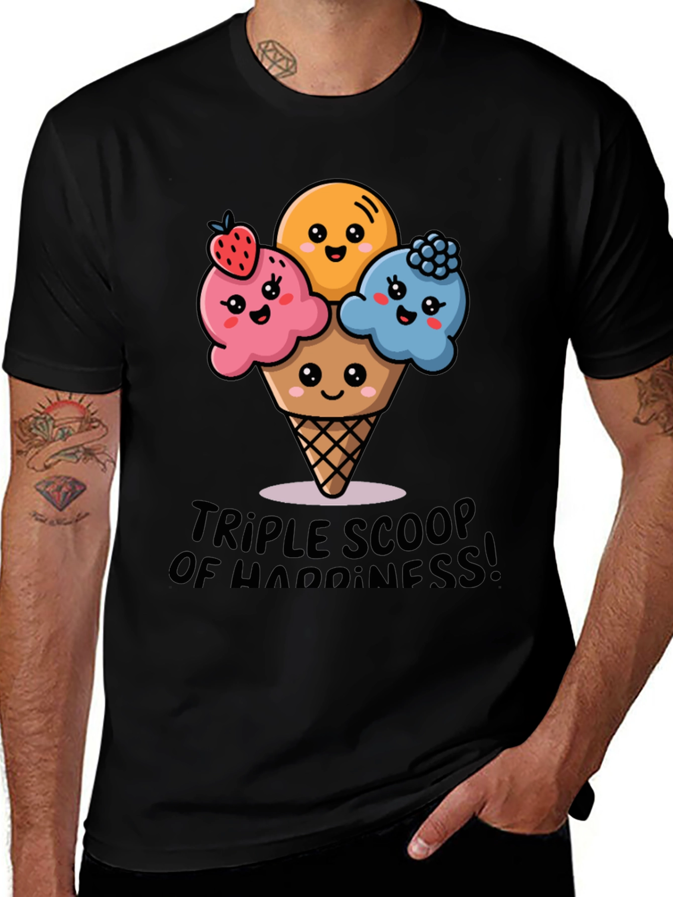 Variant 23 of Triple Scoop Happiness Graphic Tee