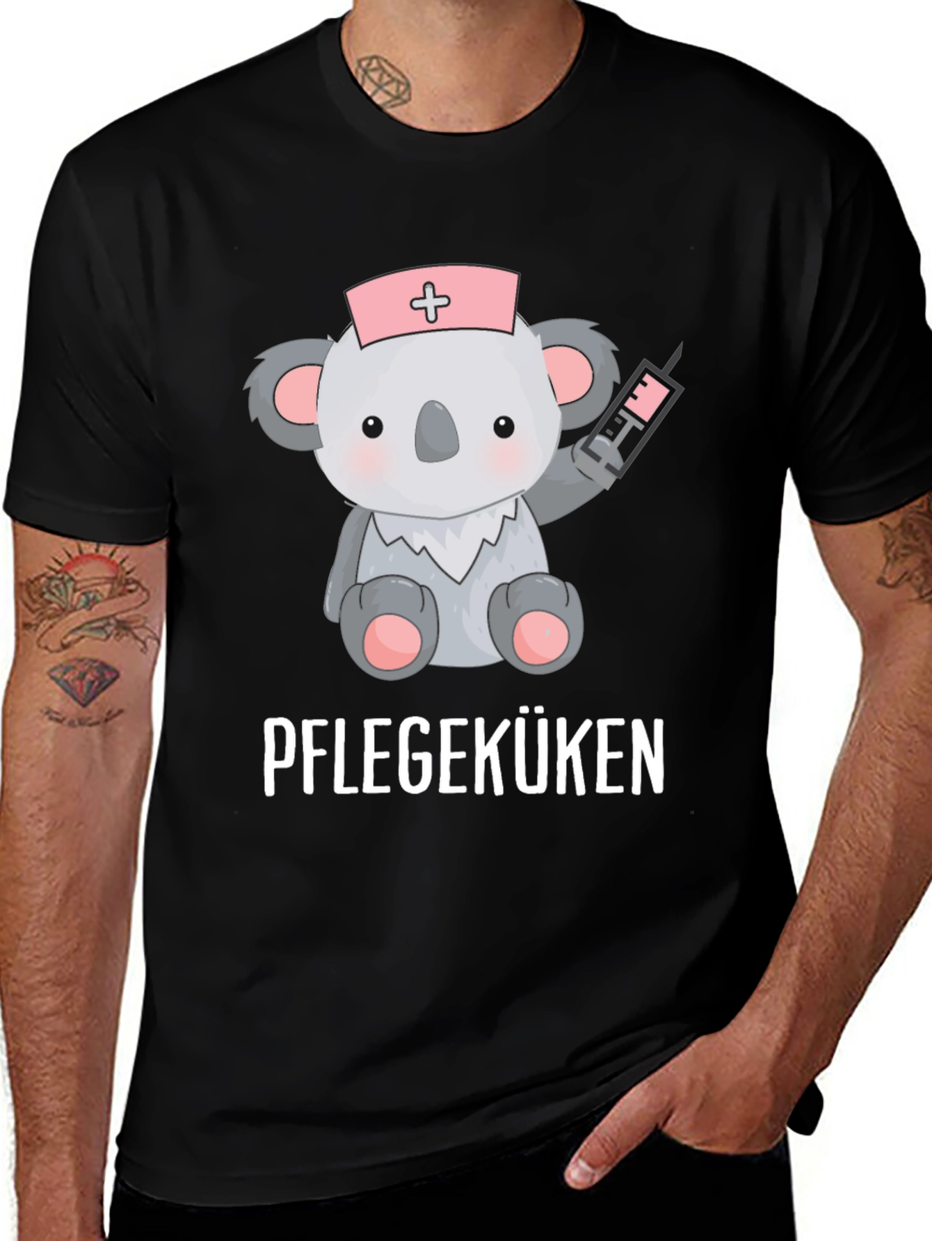Variant 24 of Cute Koala Nurse T-Shirt - Pflegeküken Design