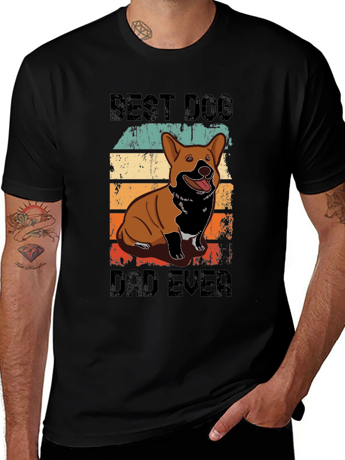 Variant 25 of Best Dog Dad Ever T-Shirt - Corgi