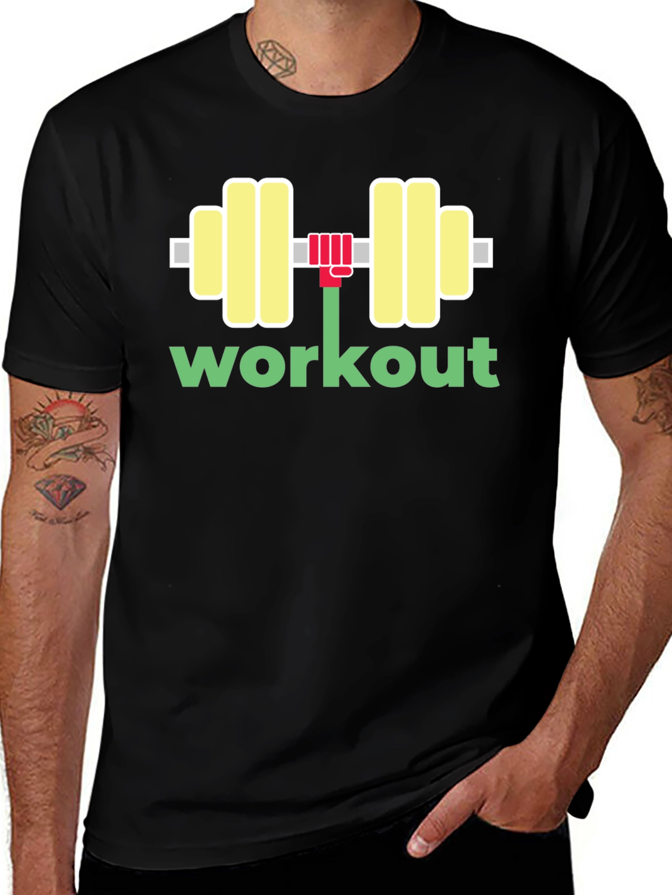 Workout T-Shirt - Black Graphic Tee