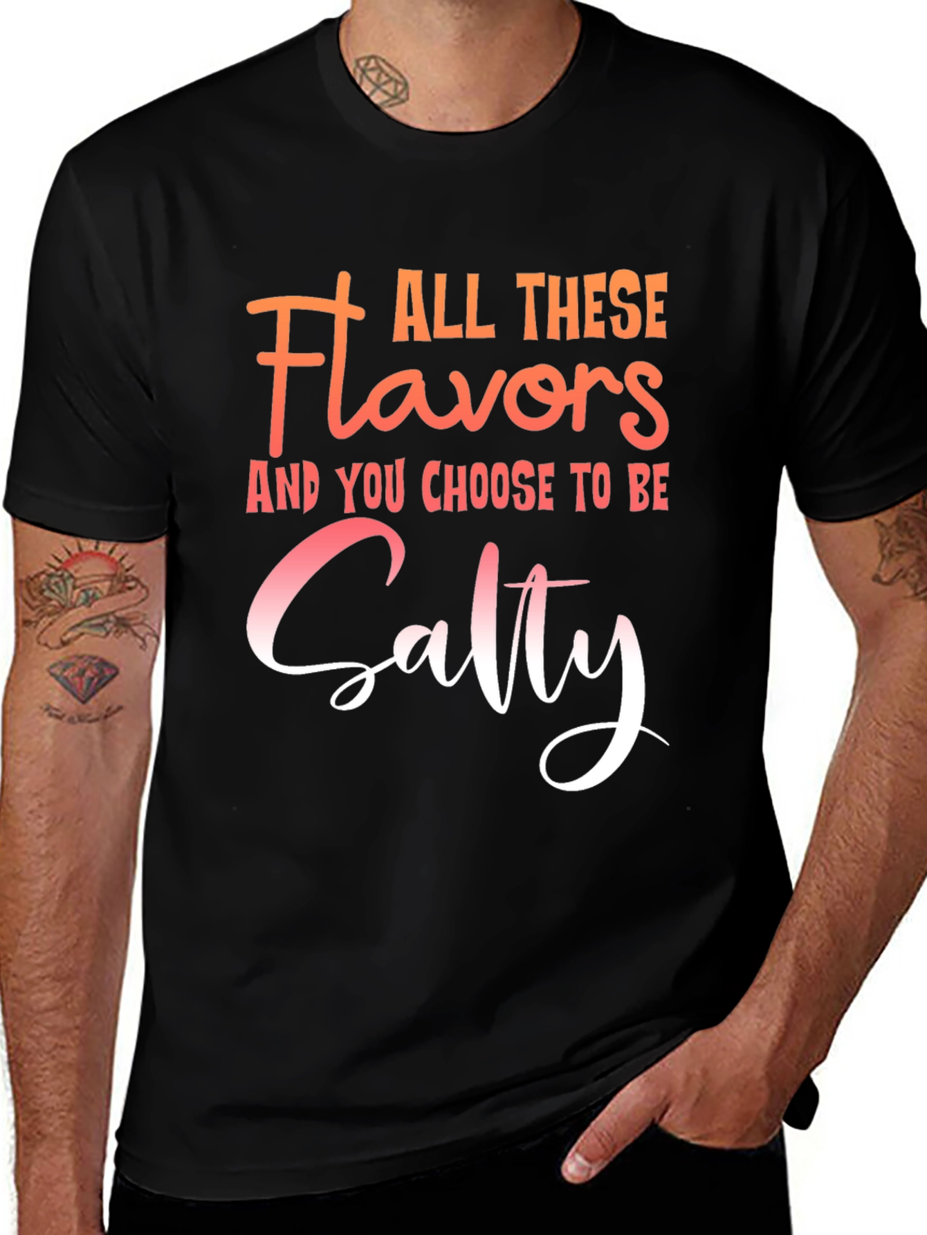 Variant 26 of Salty Flavors Graphic Tee - Trendy Men's T-Shirt