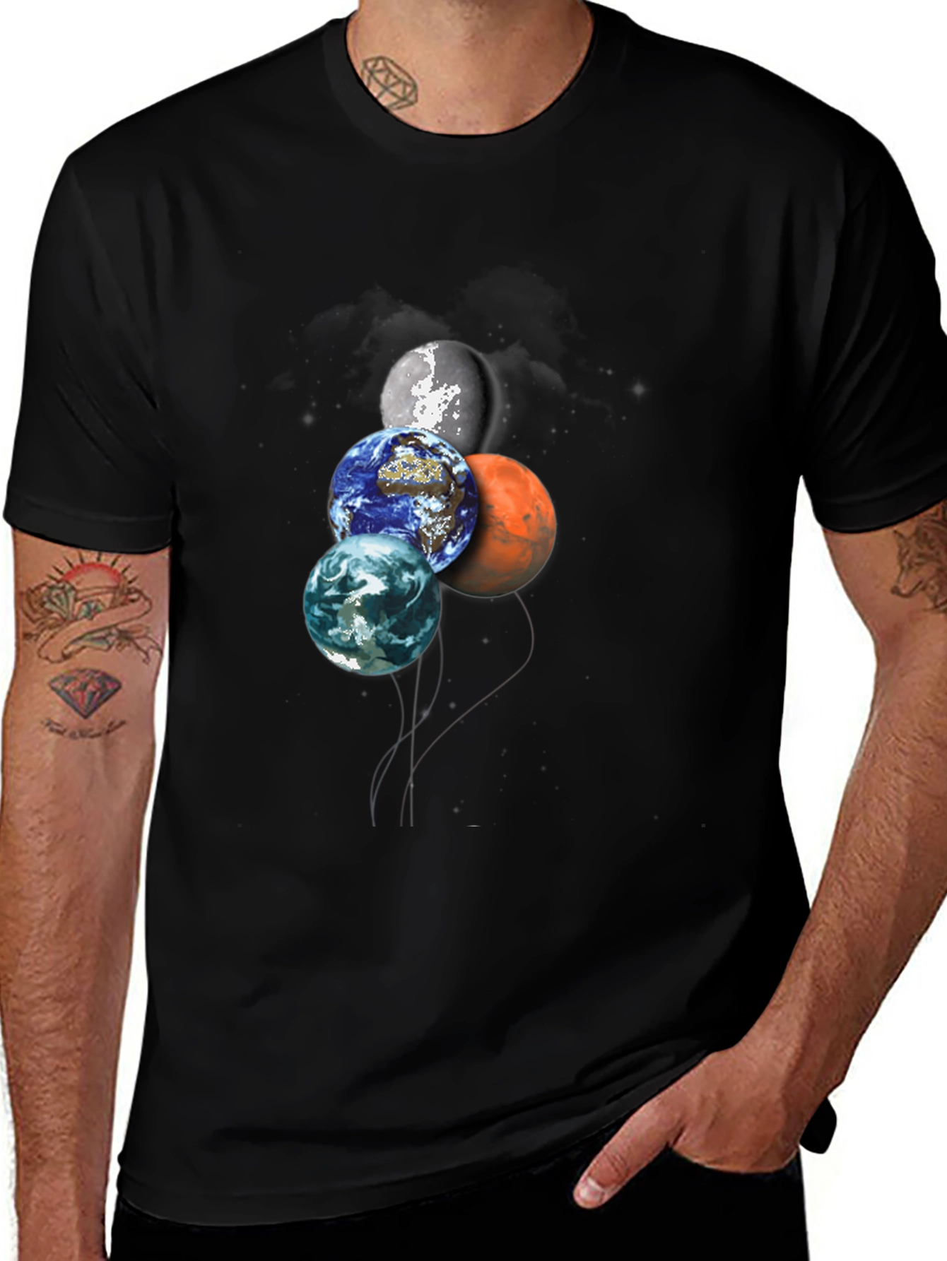 Variant 22 of Planetary Balloon T-Shirt - Space Lovers Tee