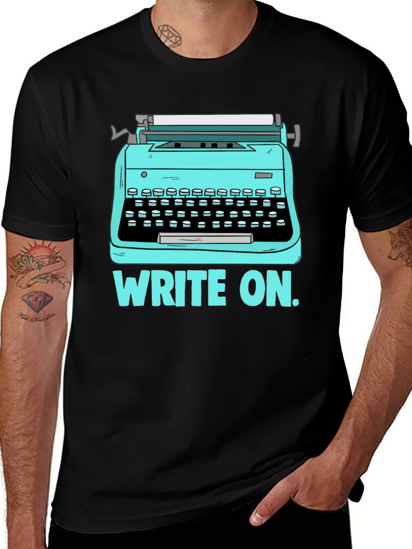 Variant 8 of Write On Typewriter Graphic T-Shirt