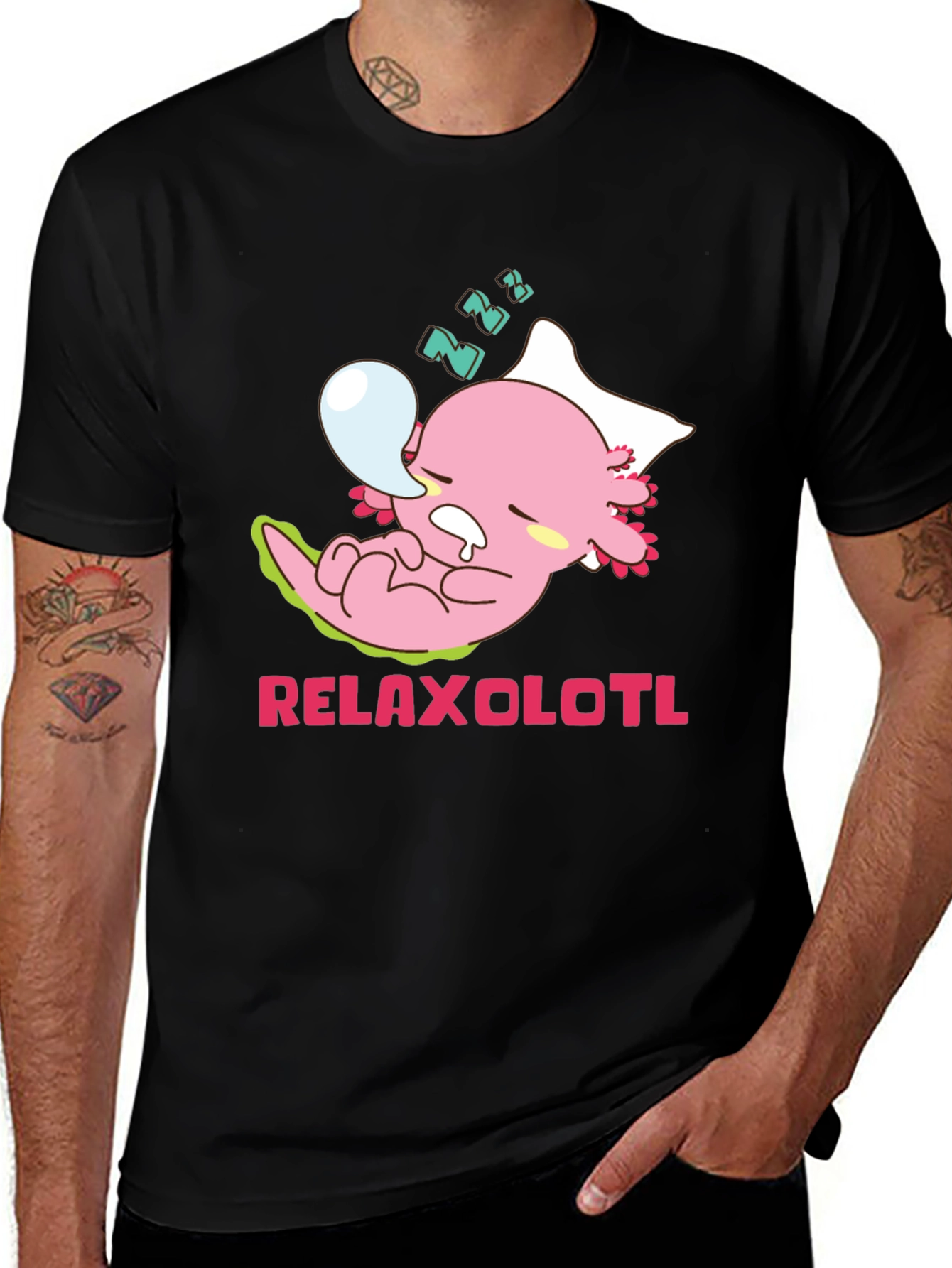 Relaxolotl T-Shirt - Kawaii Axolotl Tee