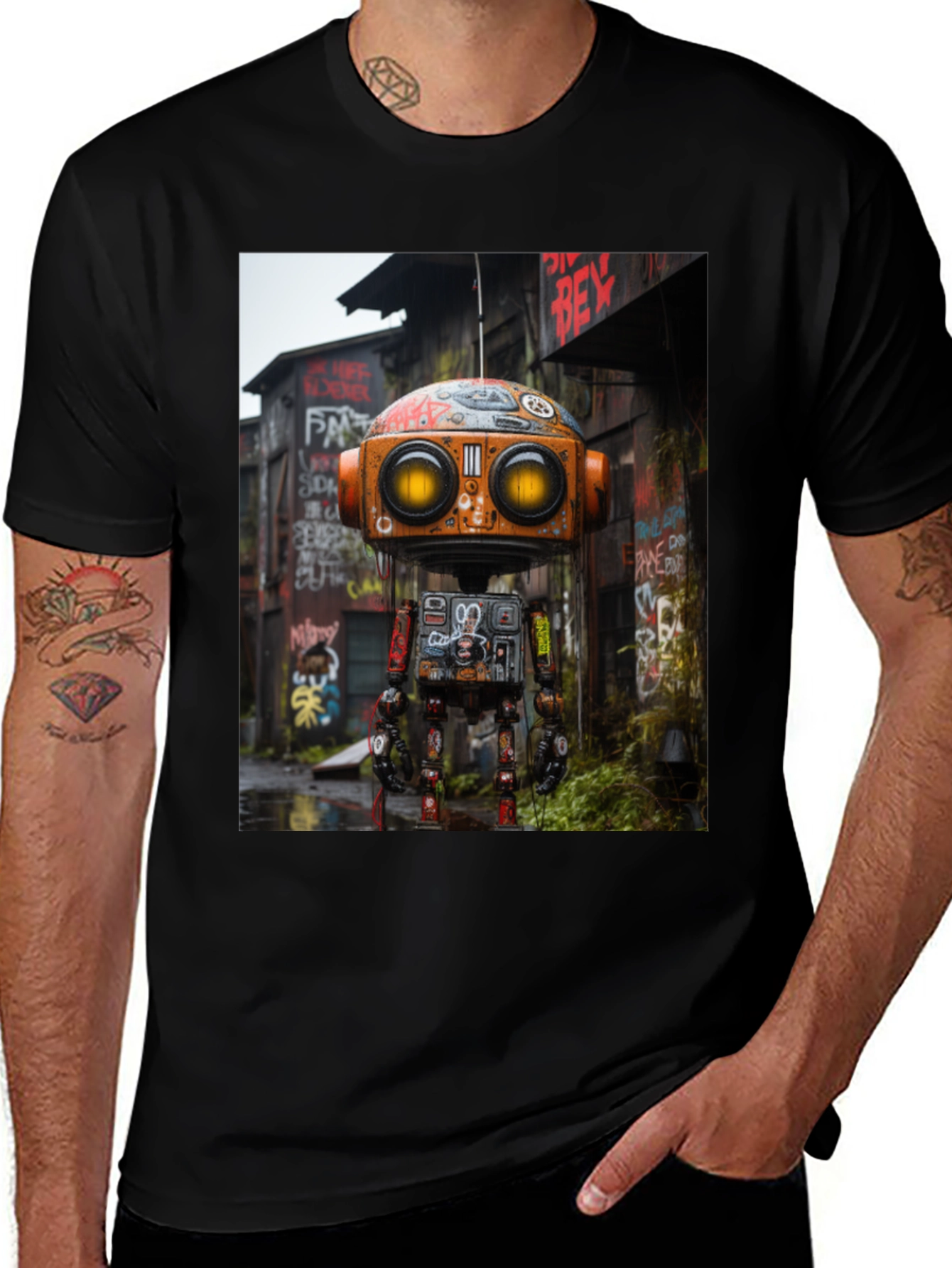 Variant 24 of Urban Robot T-Shirt - Unique Graphic Tee