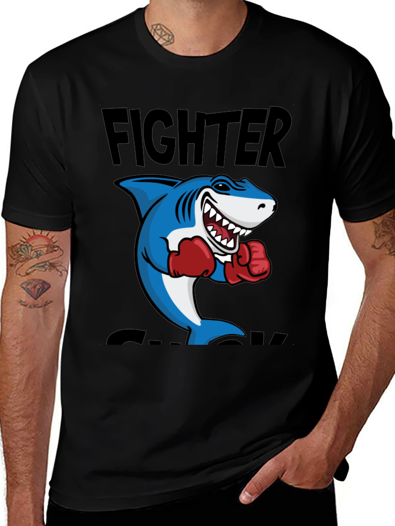 Variant 3 of Fighter Shark Graphic T-Shirt