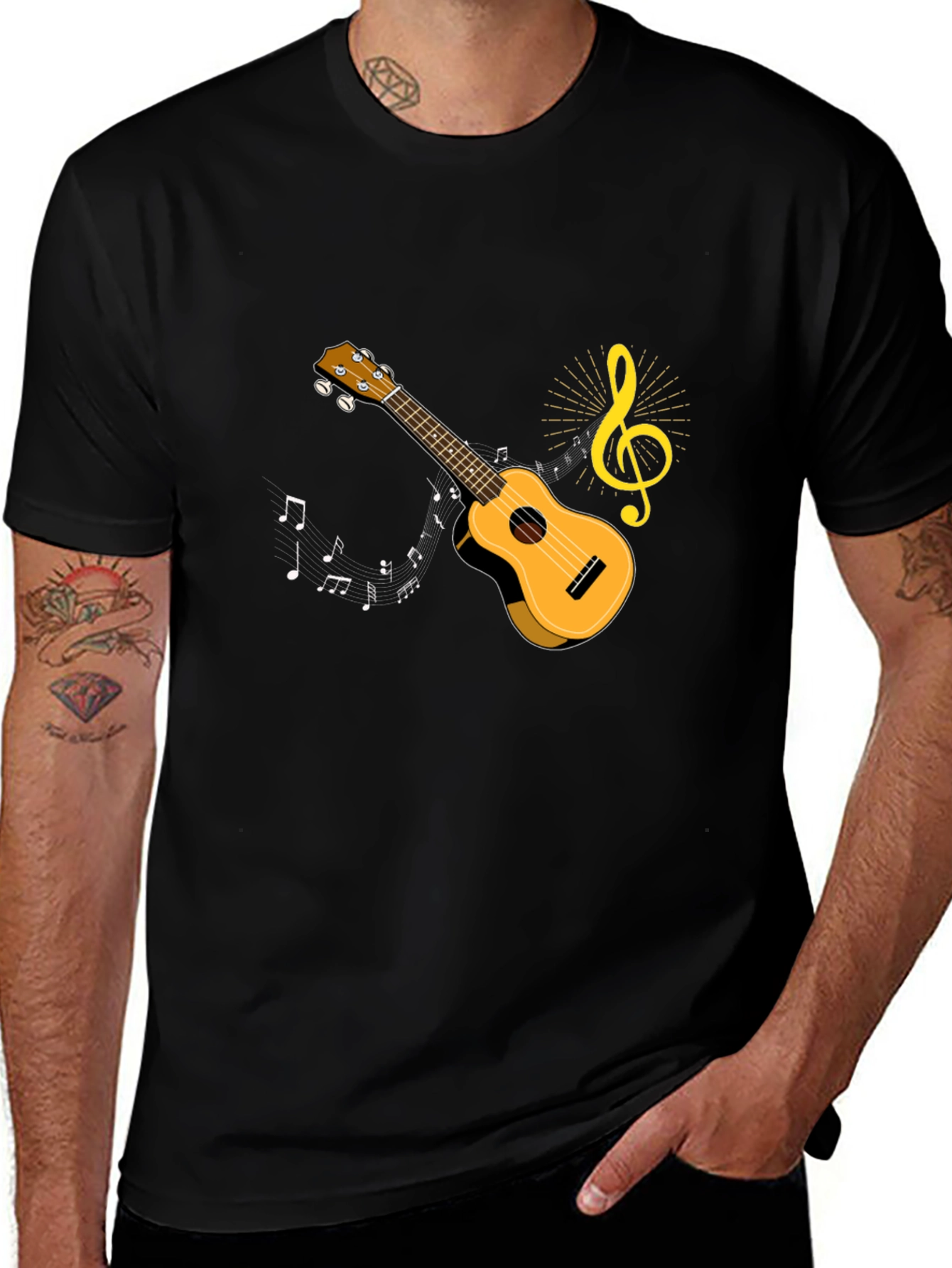 Variant 21 of Musical Ukulele Graphic T-Shirt