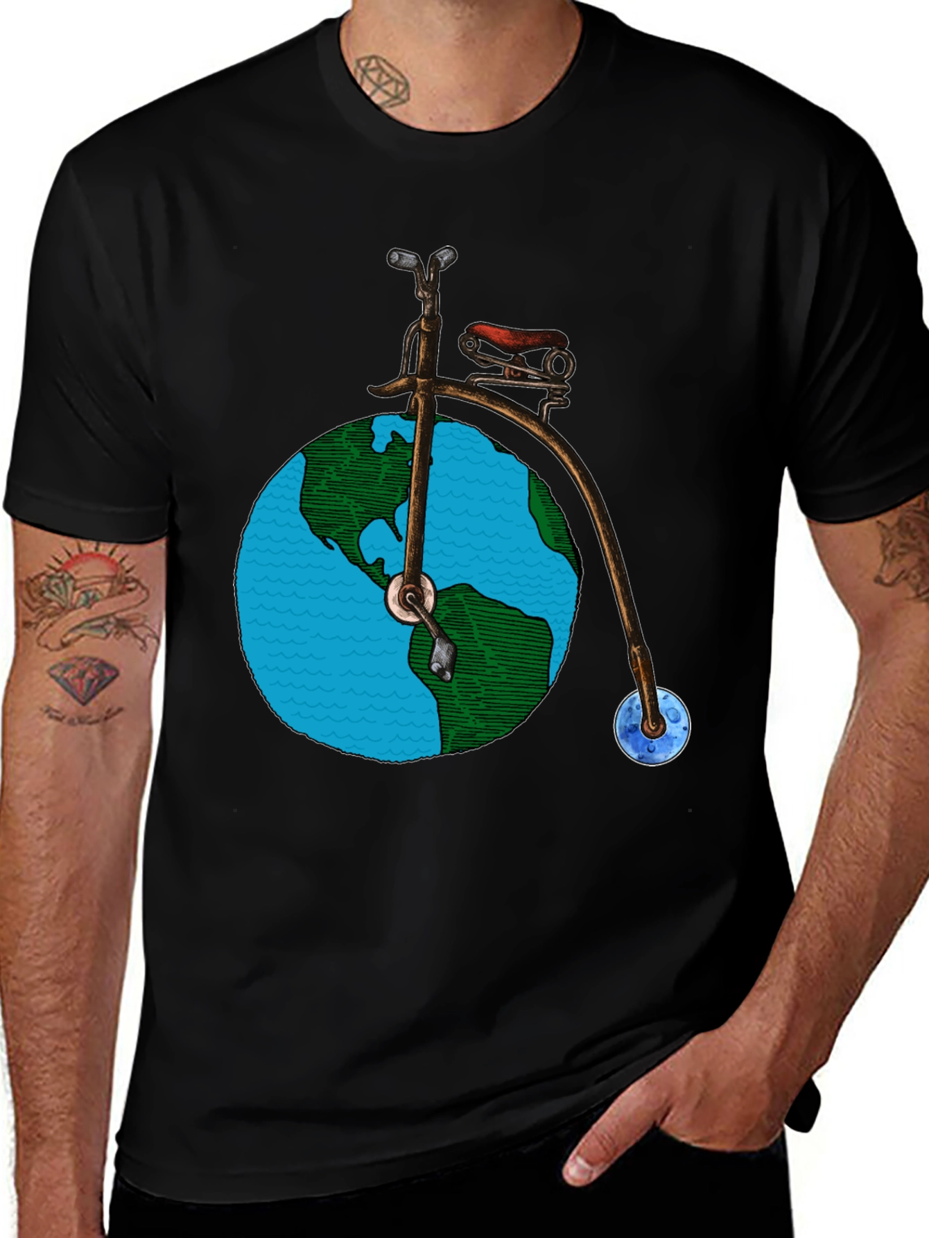Variant 25 of Earth Penny-Farthing Graphic Tee