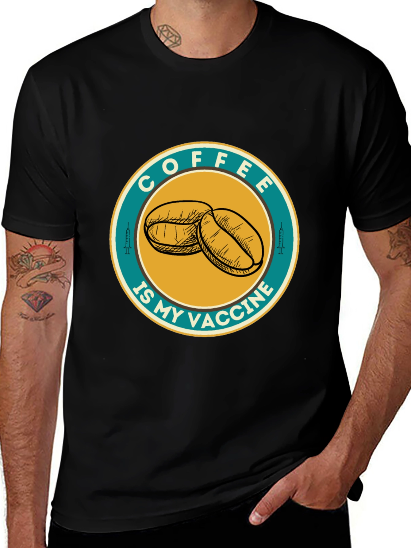 Variant 9 of Coffee Is My Vaccine Graphic T-Shirt