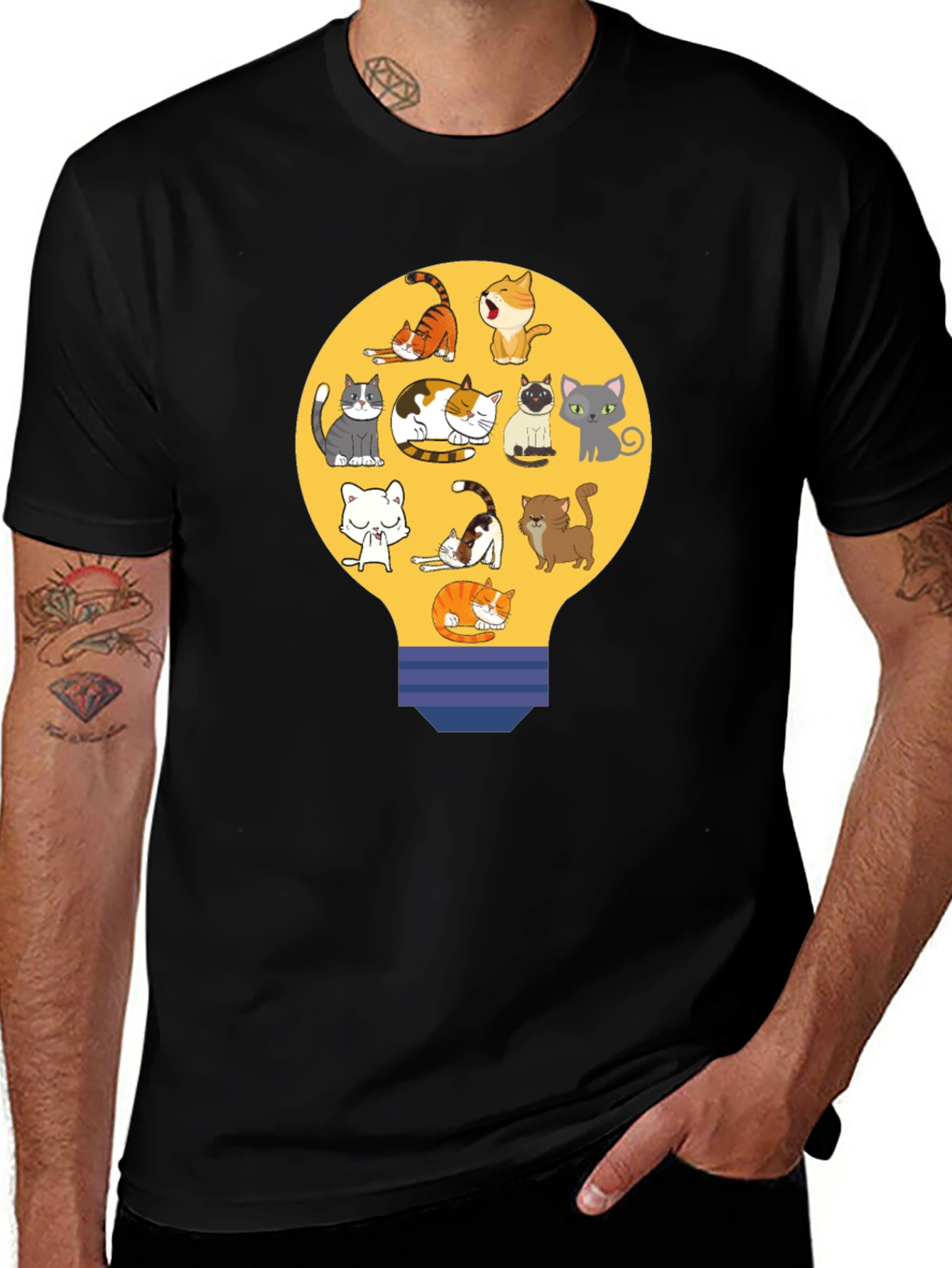 Variant 10 of Cats in Light Bulb T-Shirt