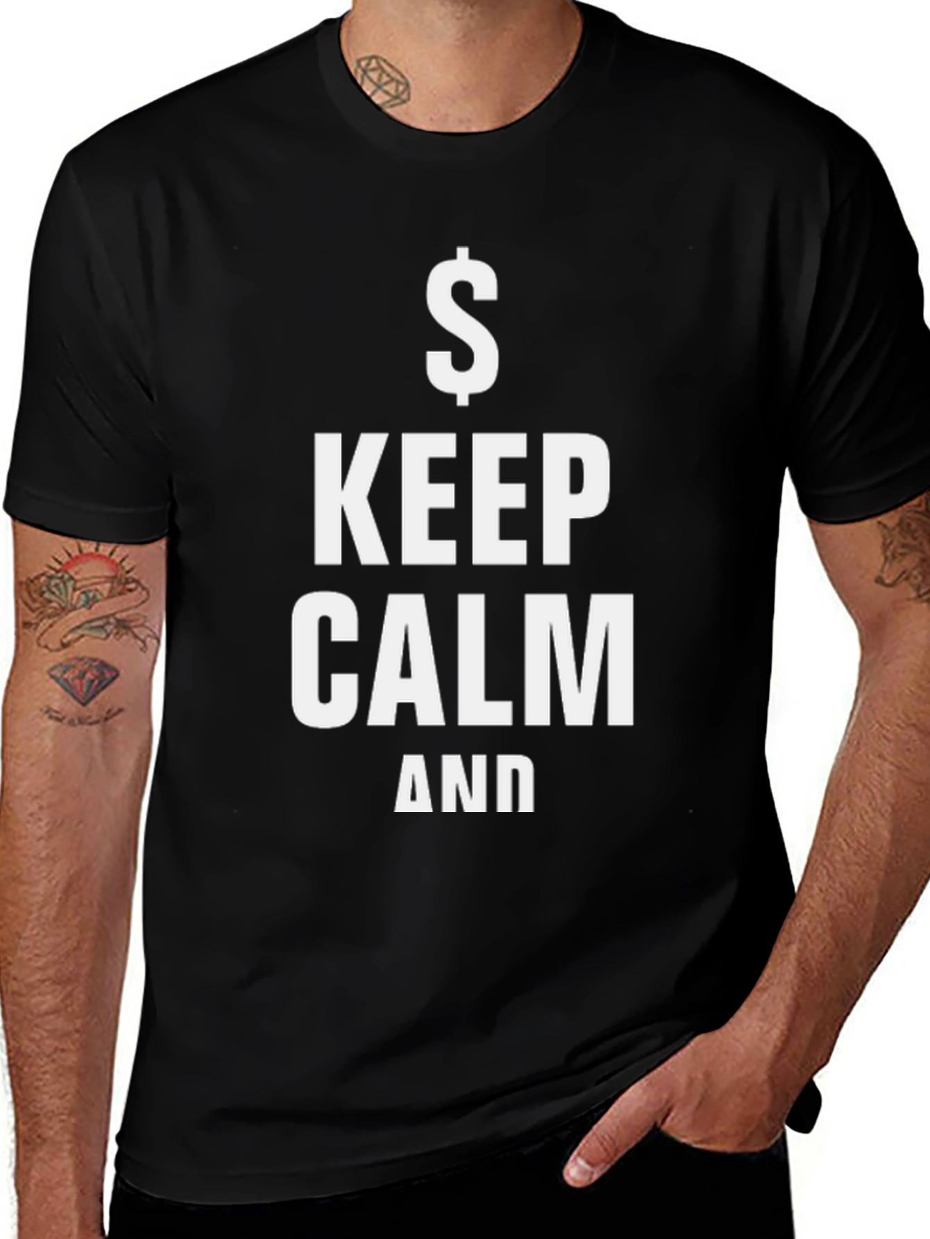 Variant 27 of Keep Calm & Get Paid Black T-Shirt