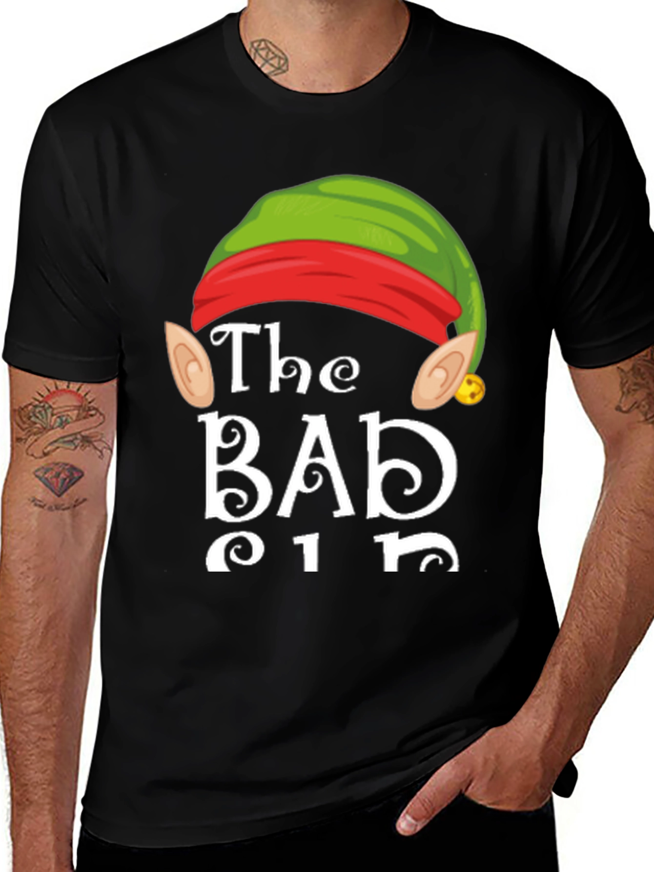 Variant 23 of The Bad Elf T-Shirt - Christmas Holiday Tee