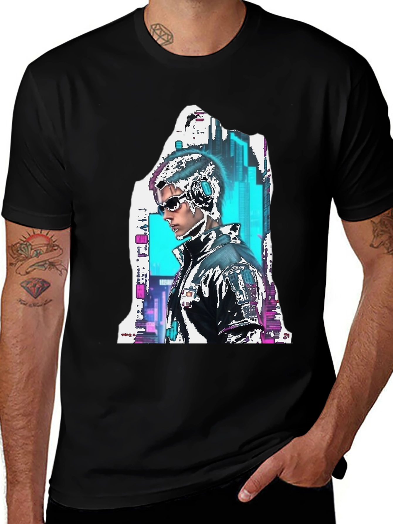 Cyberpunk Style Graphic T-Shirt
