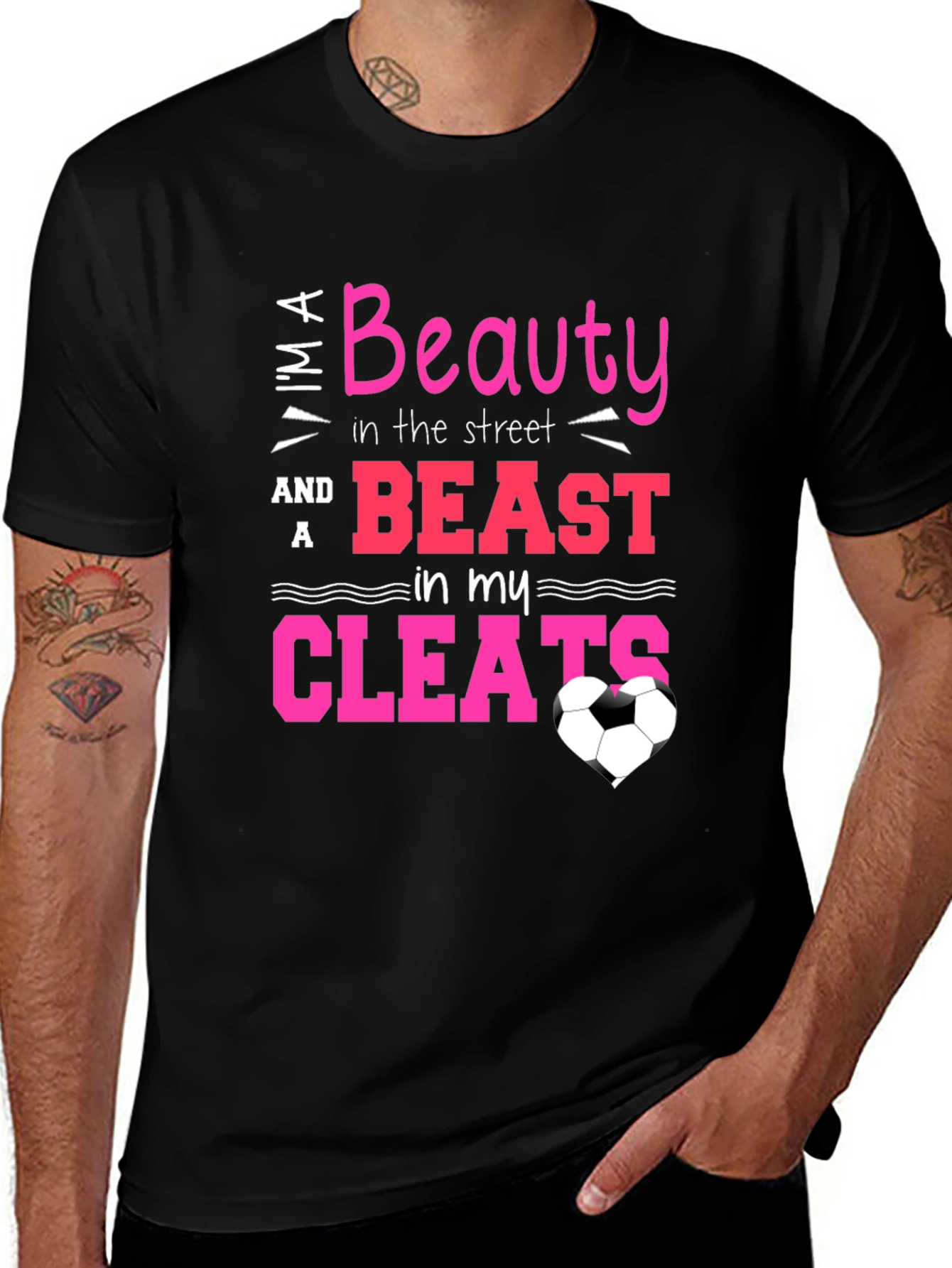 Variant 25 of Beauty and Beast in Cleats T-Shirt