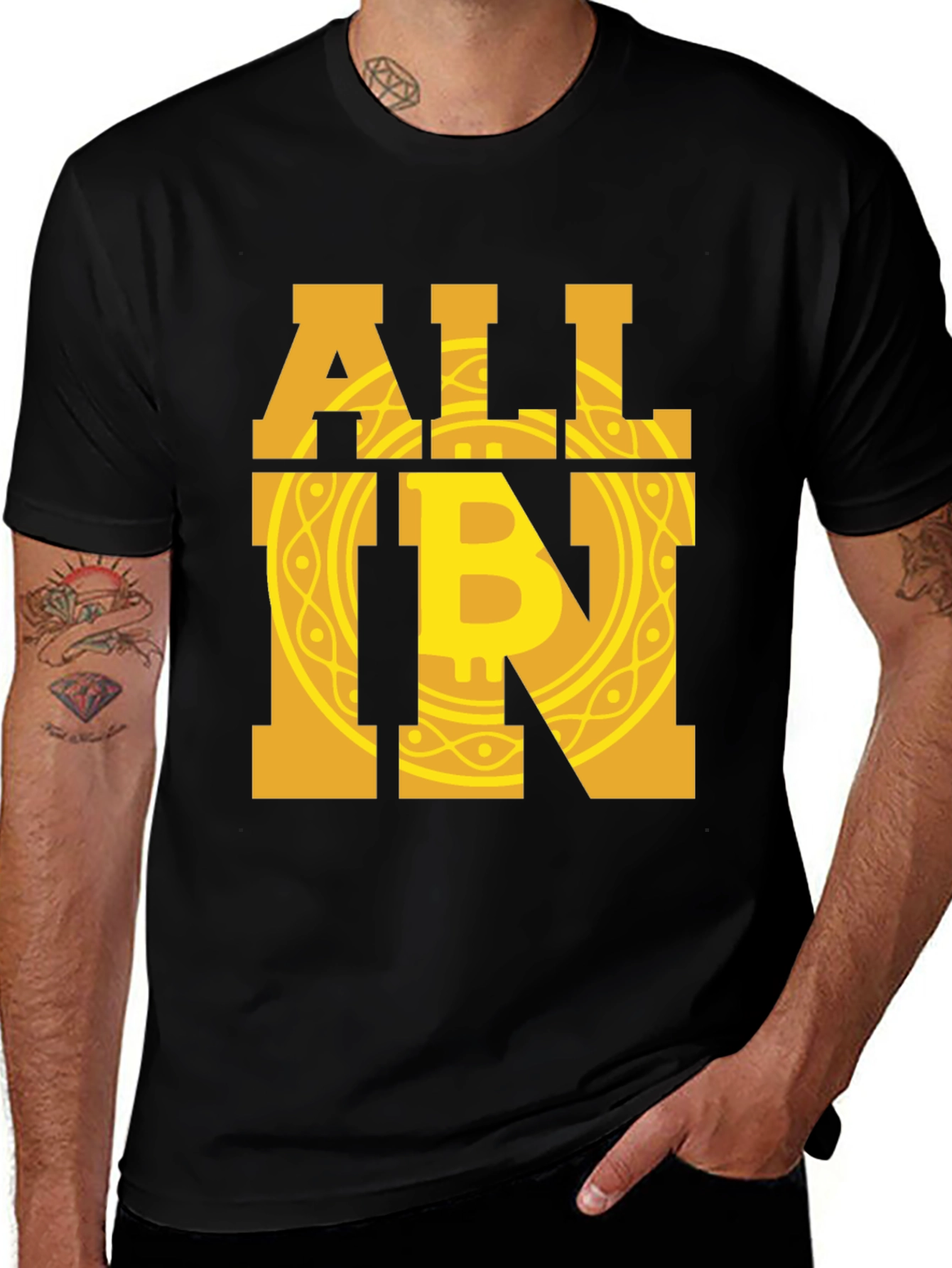Bitcoin All In Graphic Tee - Crypto Enthusiast T-Shirt