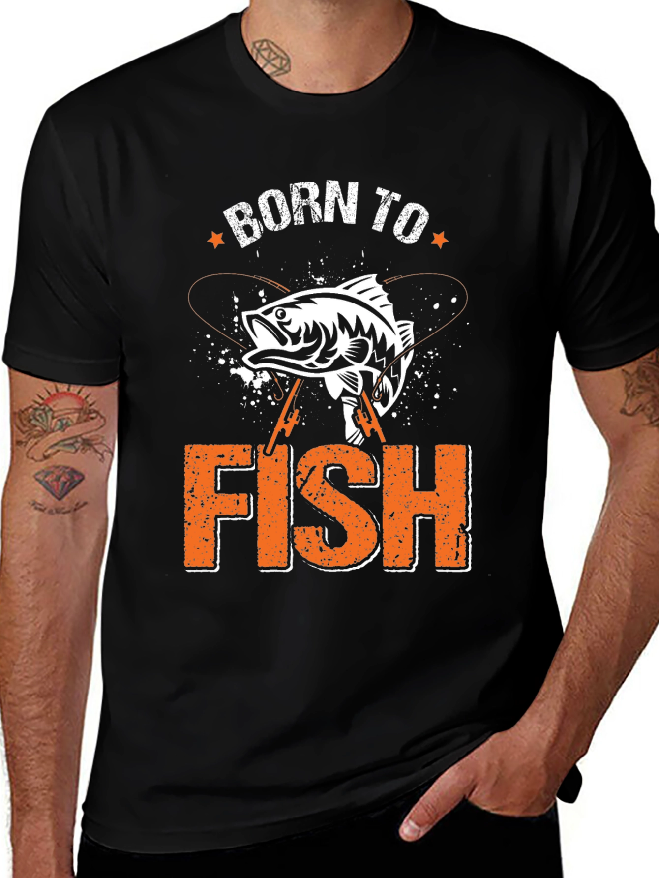 Variant 23 of Born To Fish T-Shirt - Angler Gift