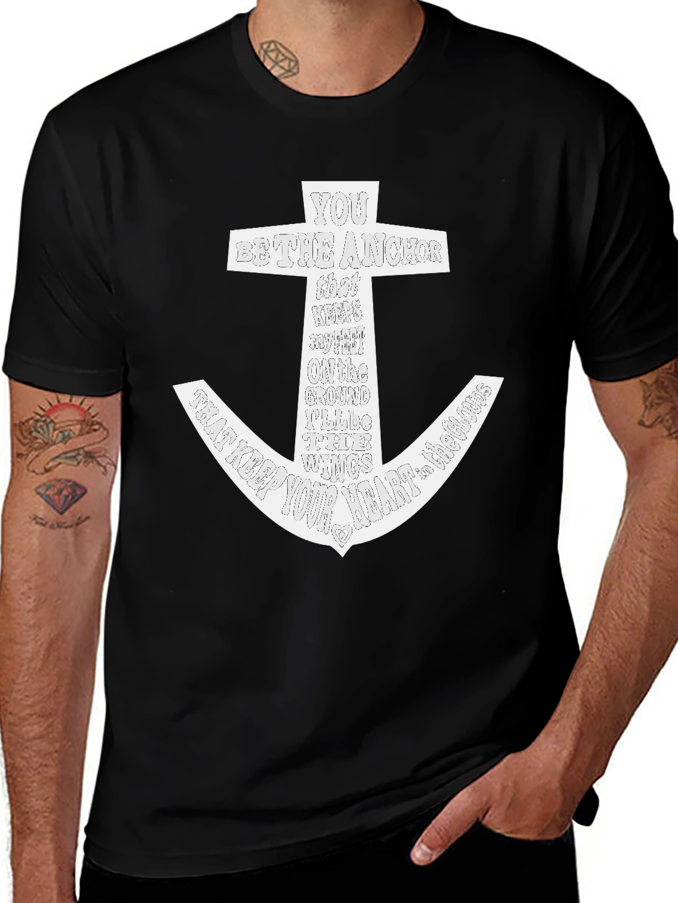 Variant 20 of Anchor Graphic Black T-Shirt for Men