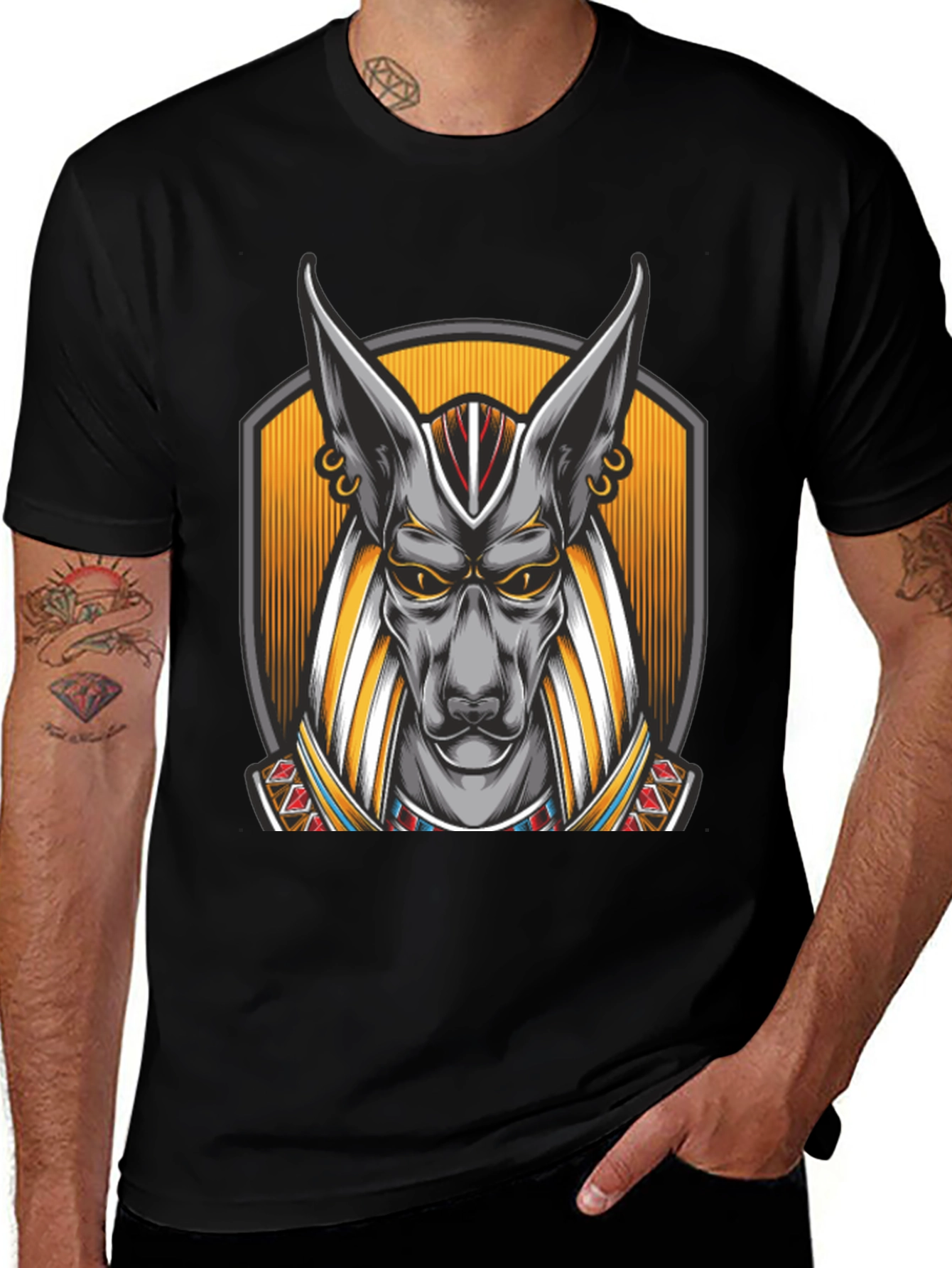 Anubis Graphic Tee - Egyptian God T-Shirt