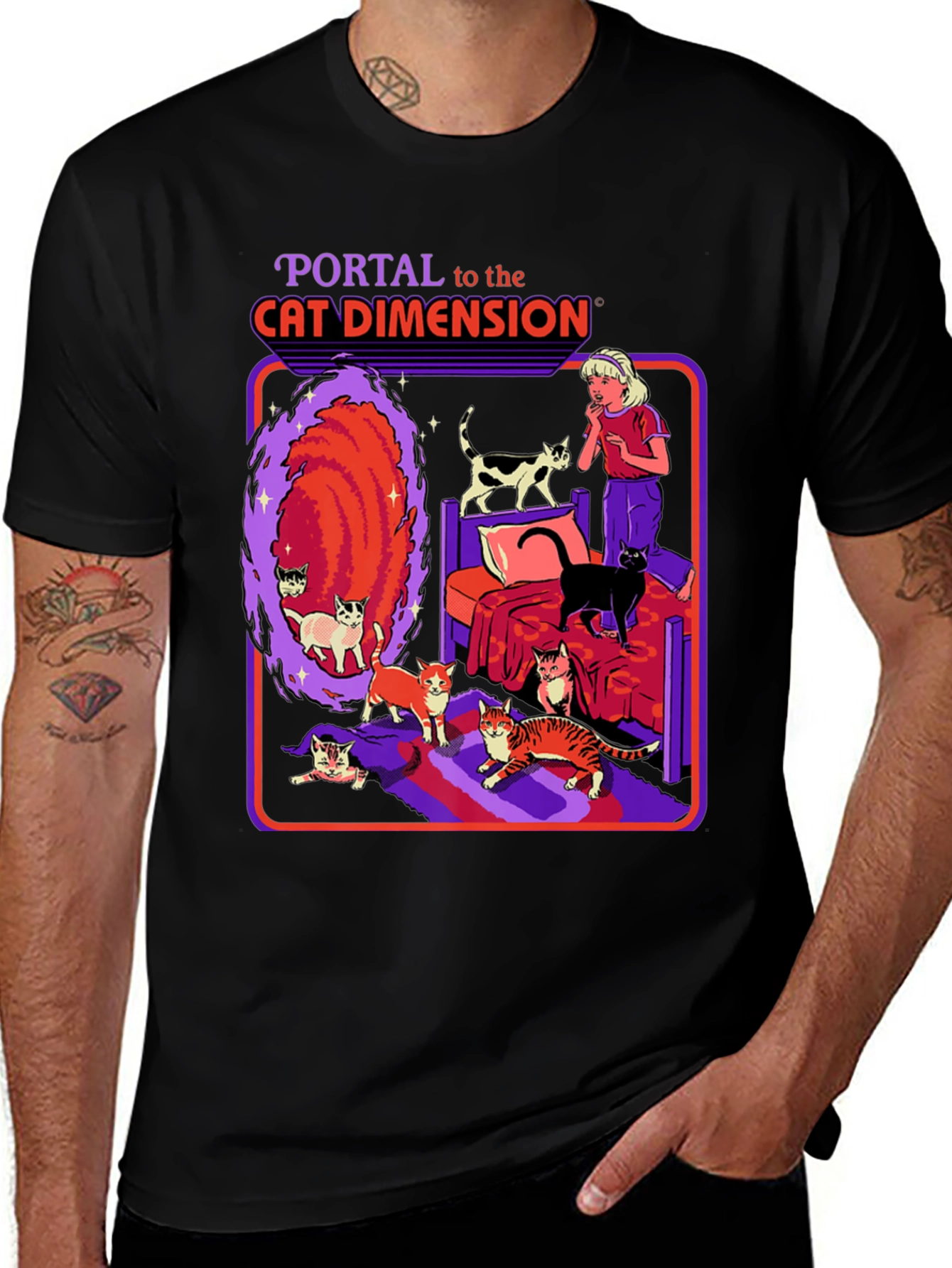 Variant 25 of Cat Dimension Portal T-Shirt