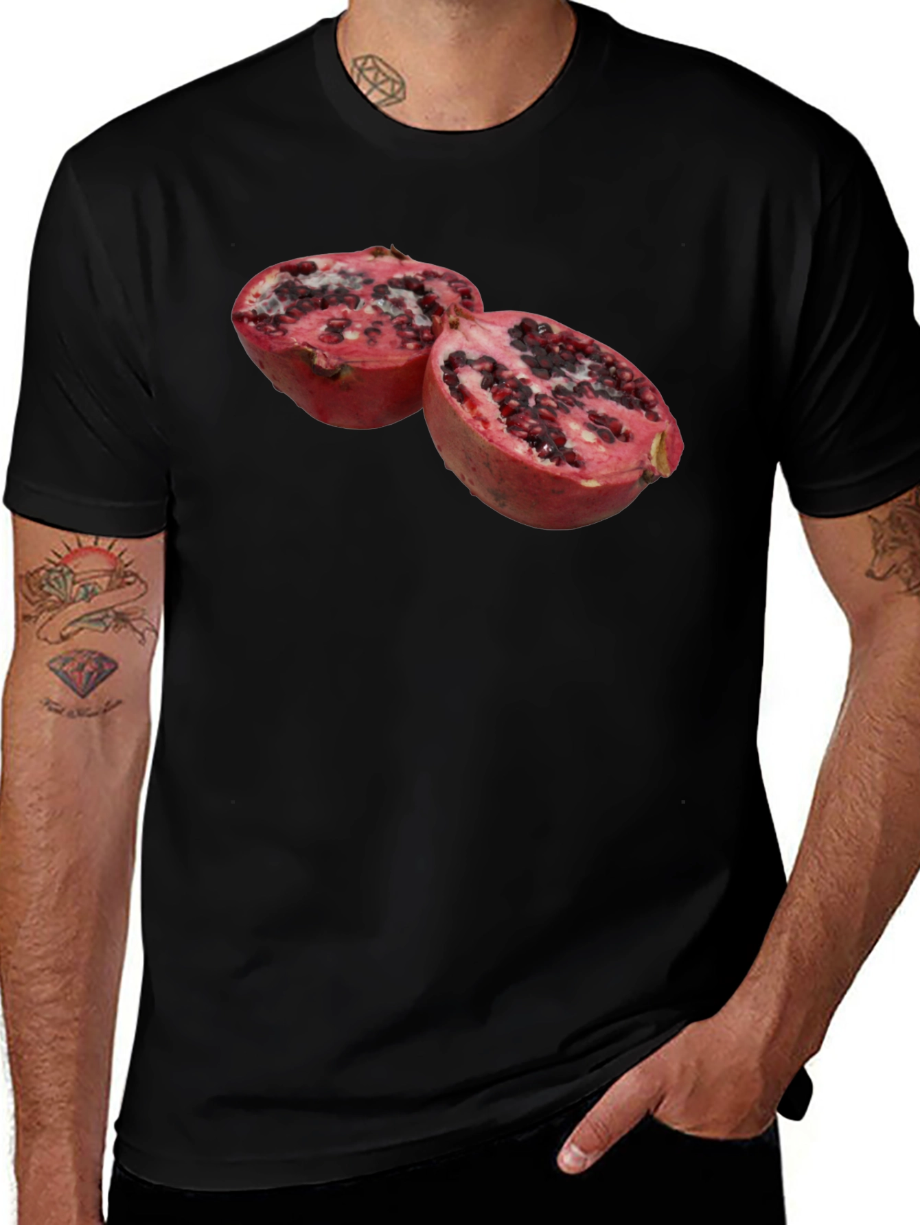 Variant 26 of Pomegranate Graphic Black T-Shirt