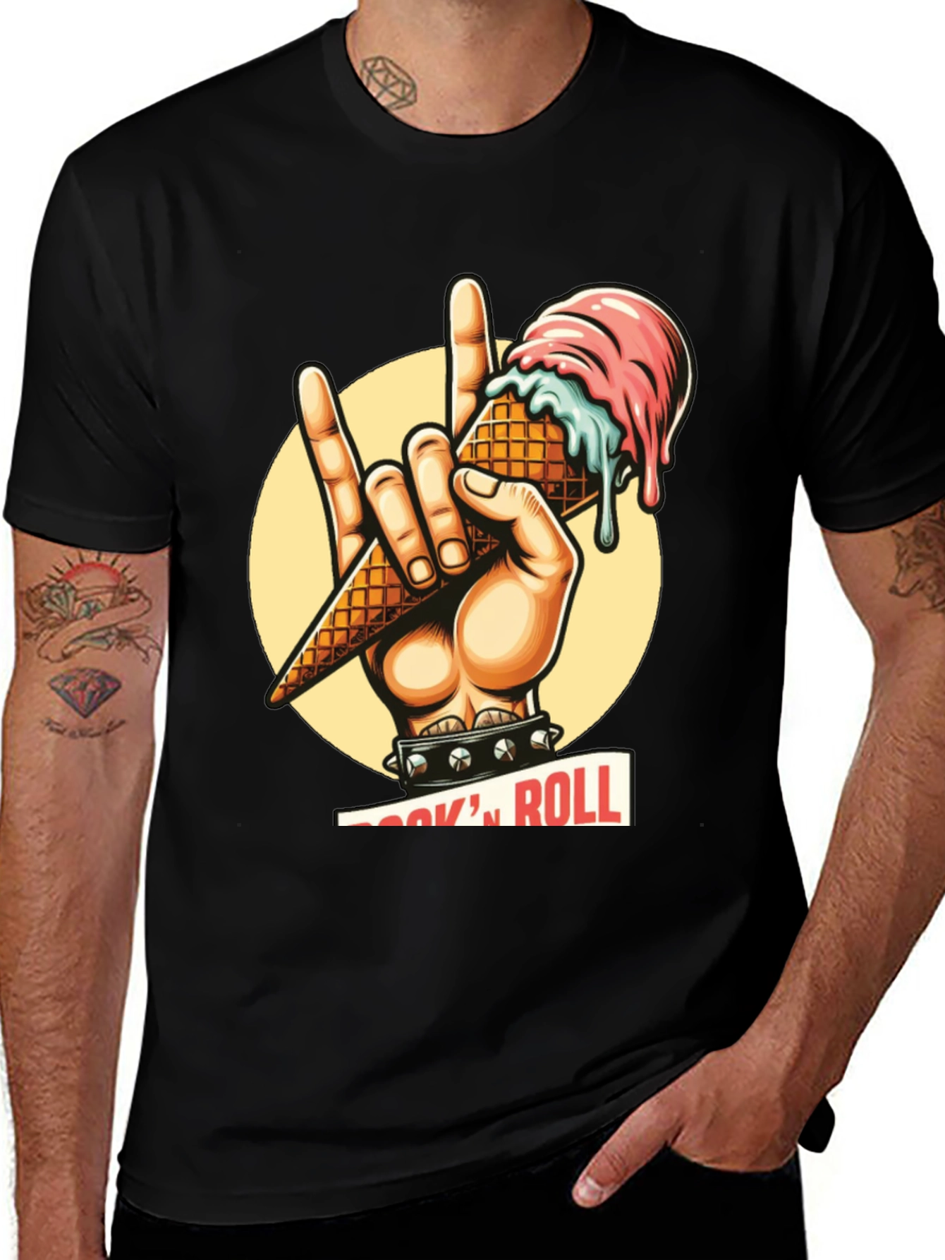 Variant 18 of Rock 'n' Roll Ice Cream Cone T-Shirt