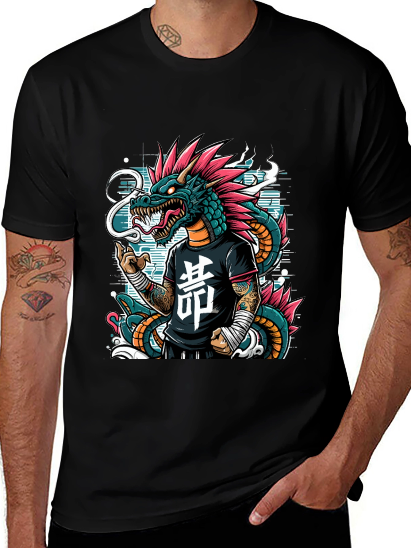 Variant 14 of Dragon Fighter Graphic Tee
